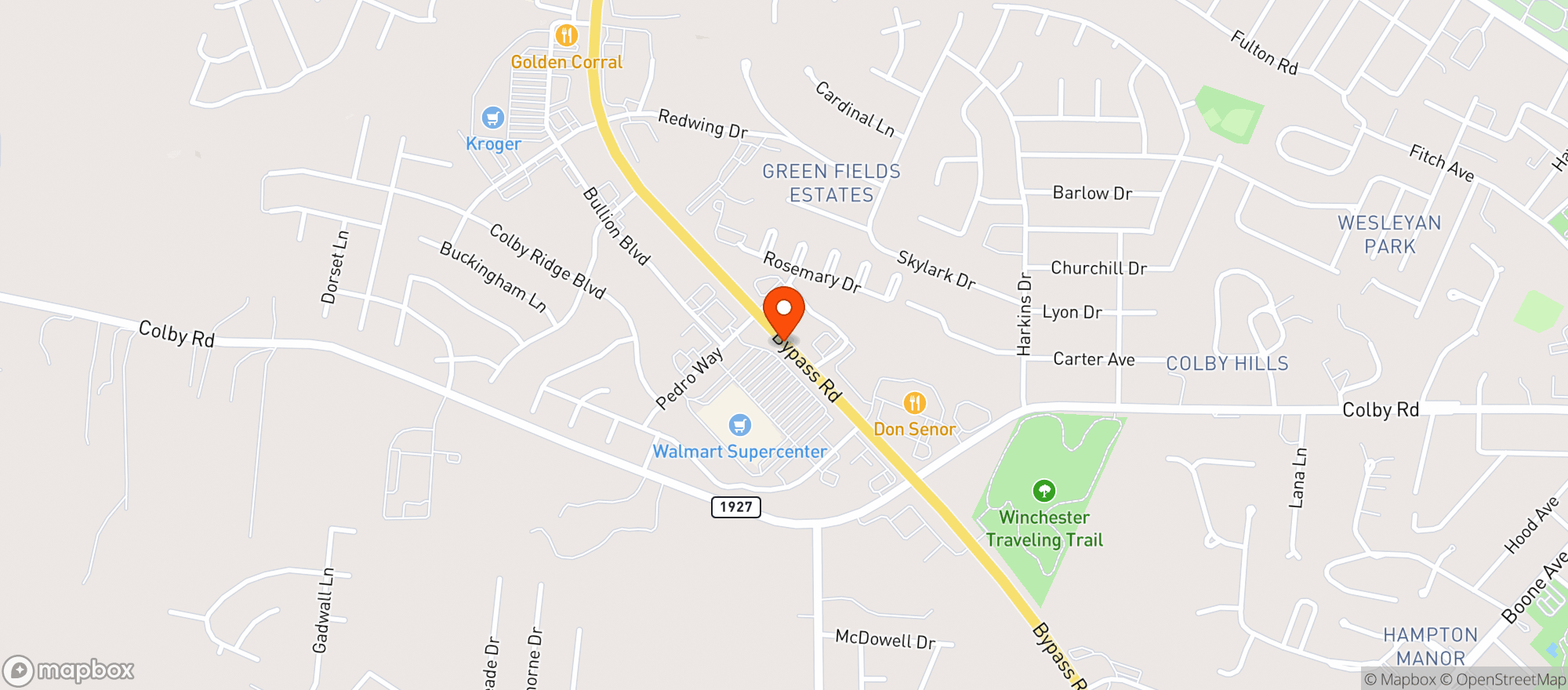 Map showing Walmart Supercenter