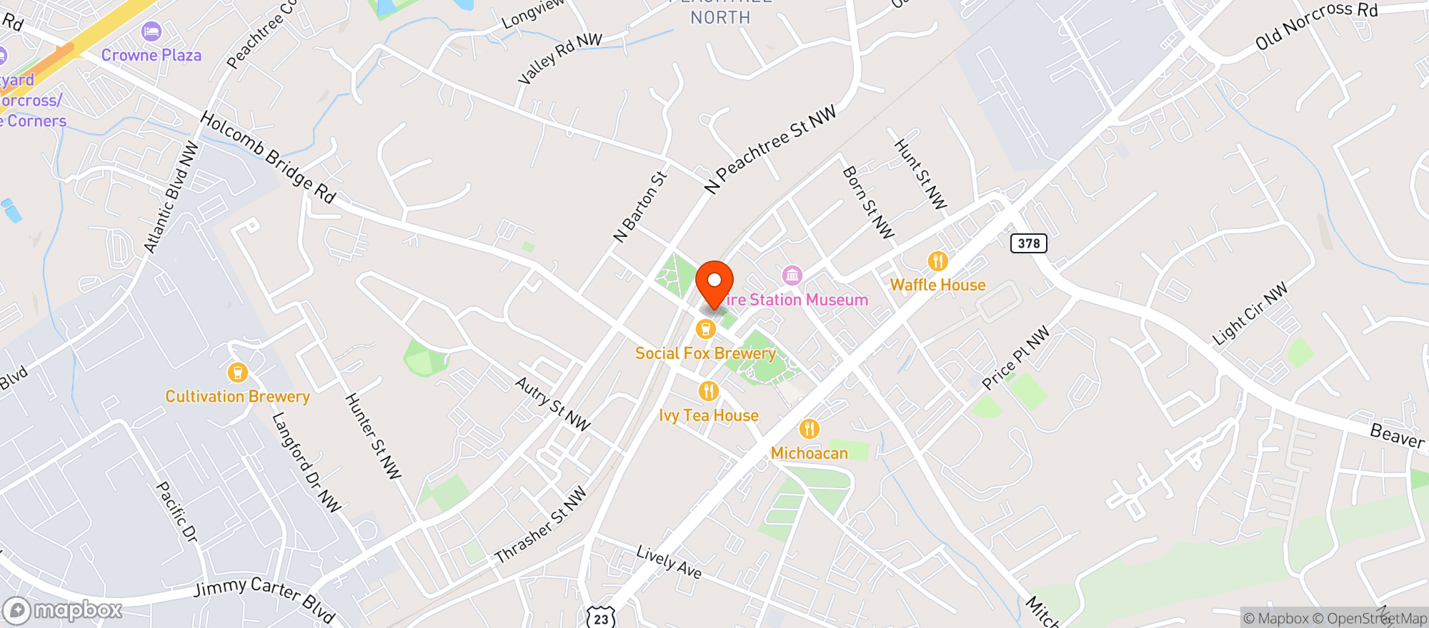 Map showing Iron Horse Tavern
