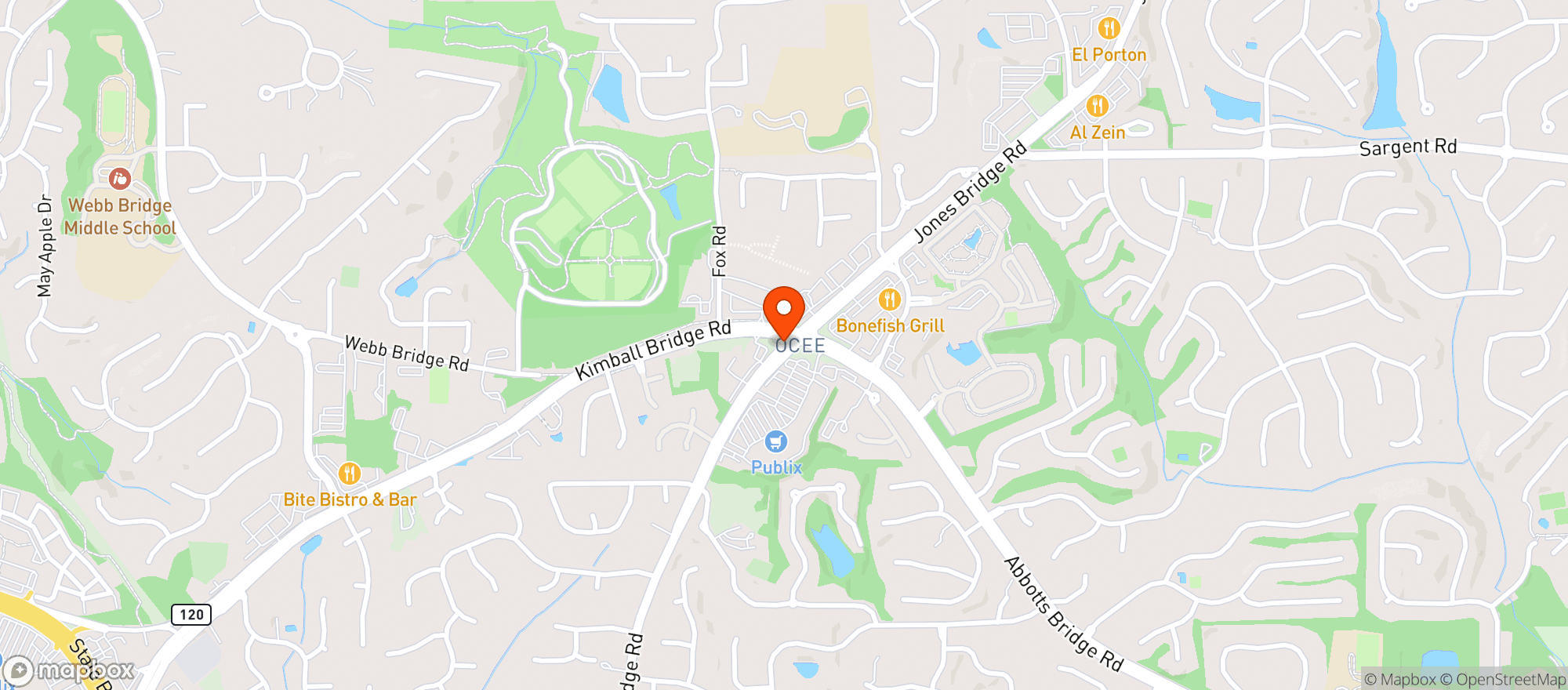Map showing Chevron Food Mart