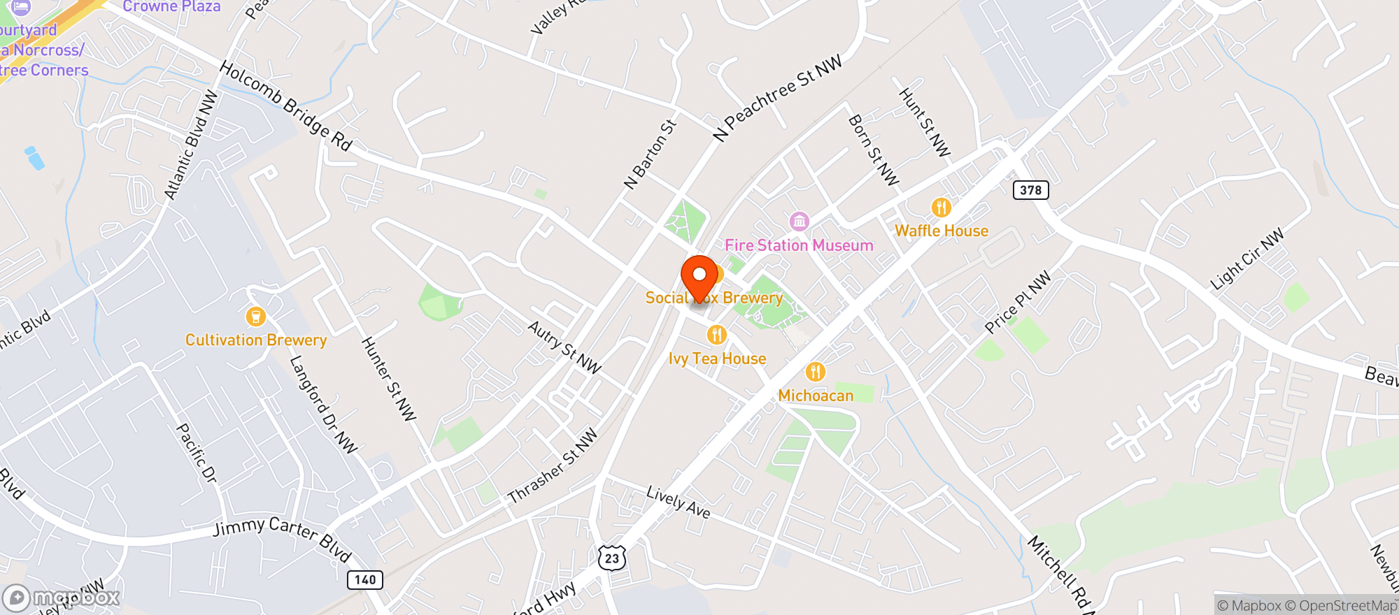 Map showing Vsop Olive Oil & Vinegar Taproom