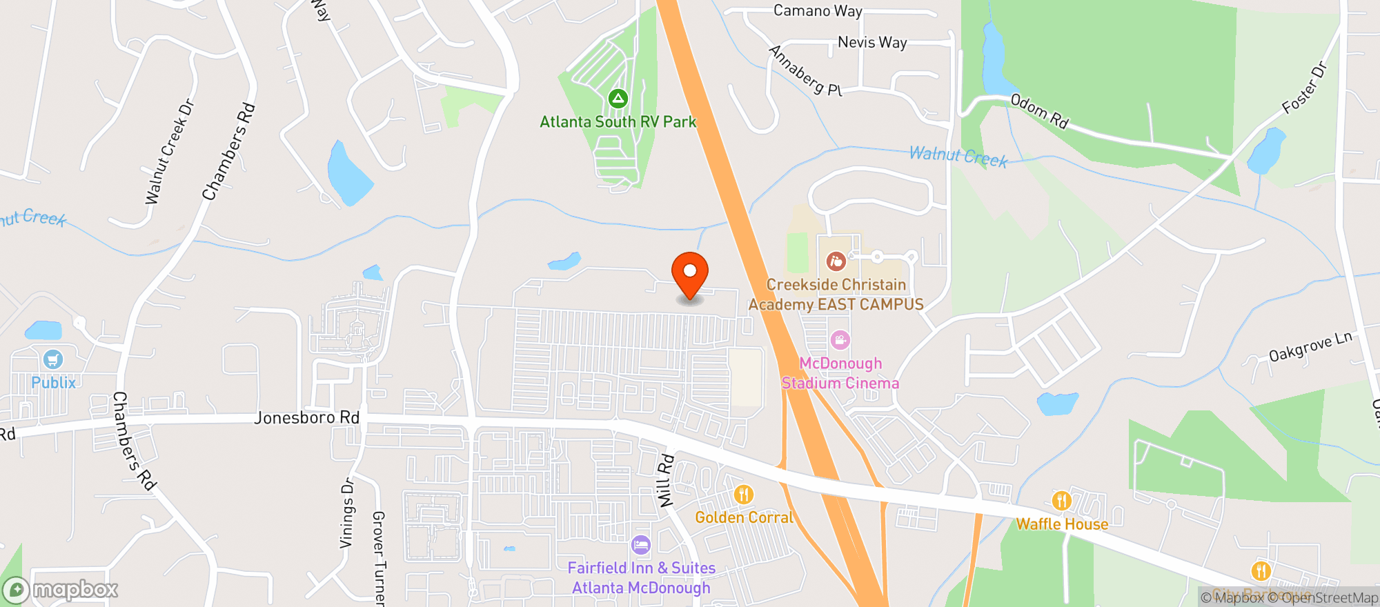 Map showing Gnc