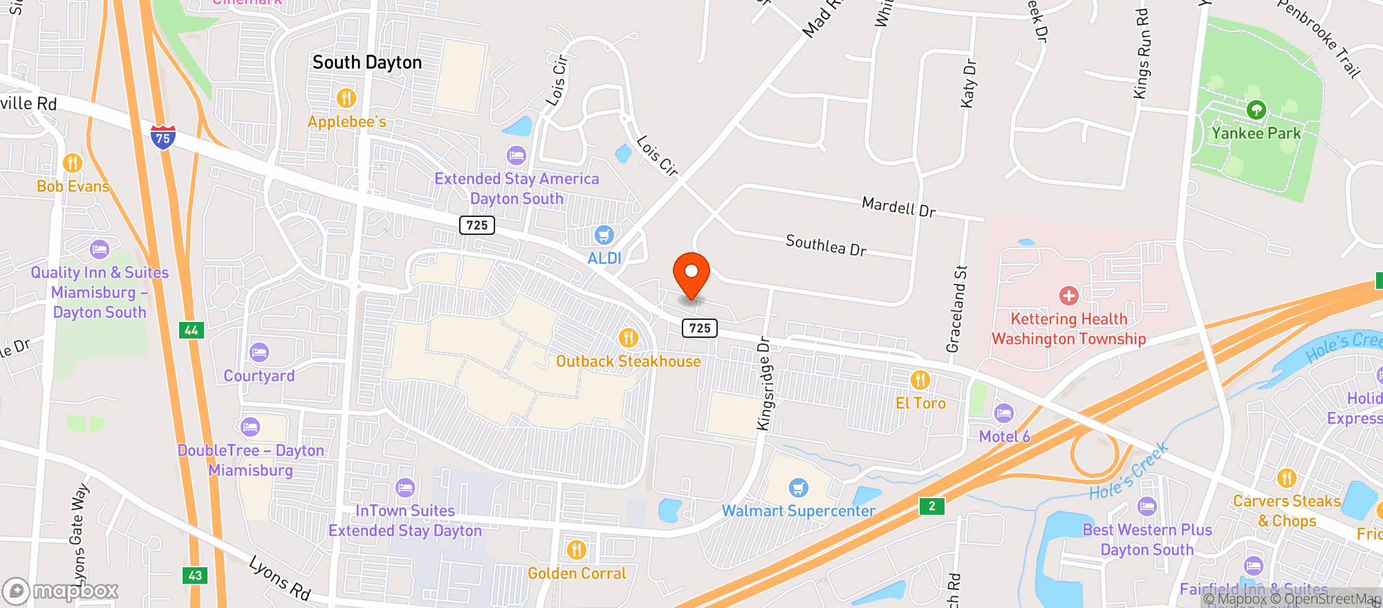 Map showing Vitamin Shoppe - Dayton