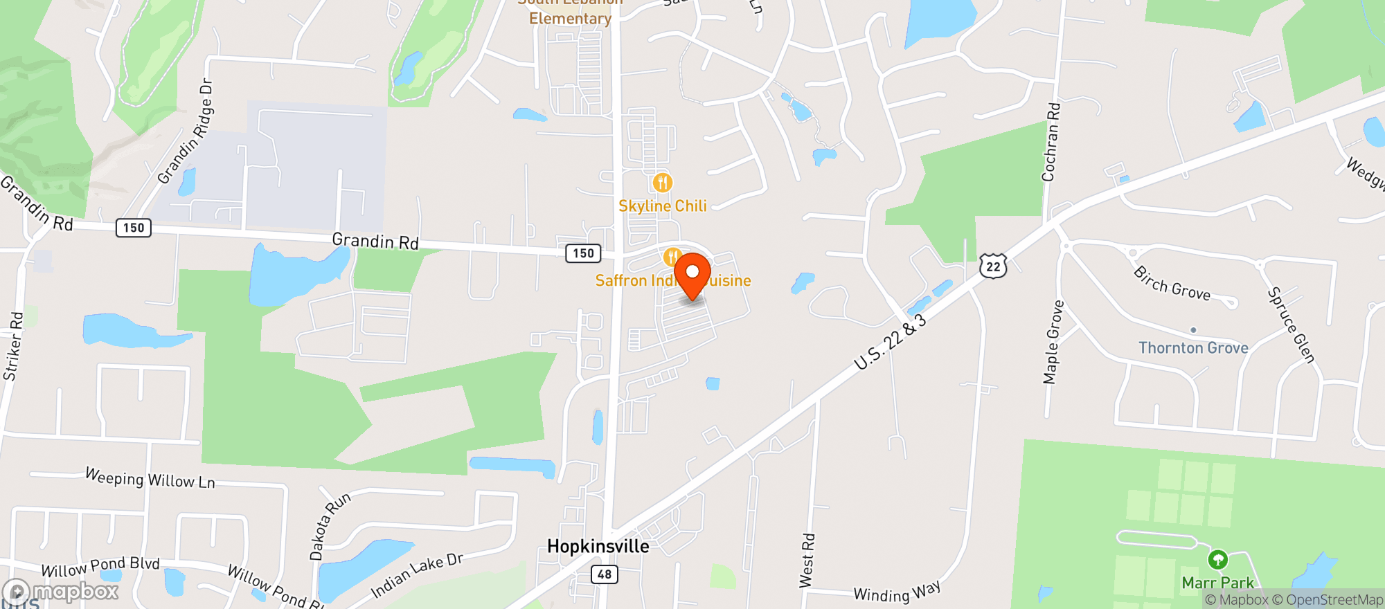 Map showing Cincinnati/Dayton (014) - 00492 - Maineville Hamilton Township