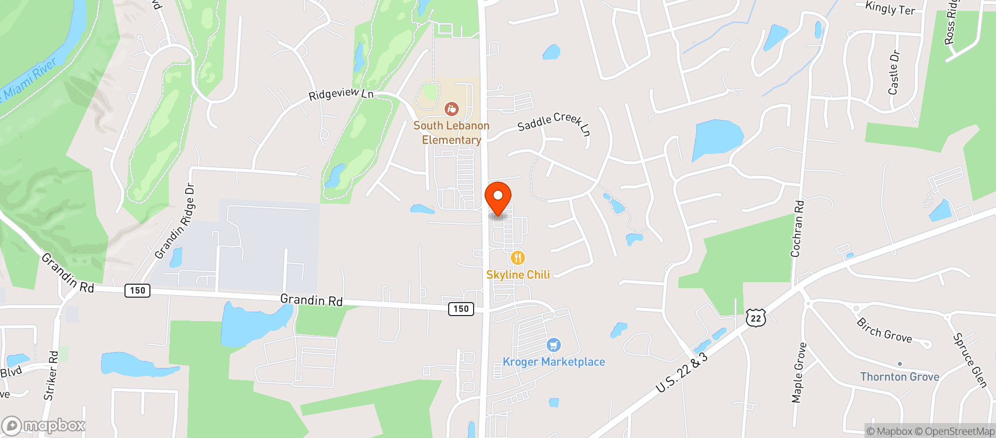 Map showing OHIO STATE LIQUOR STORE #594