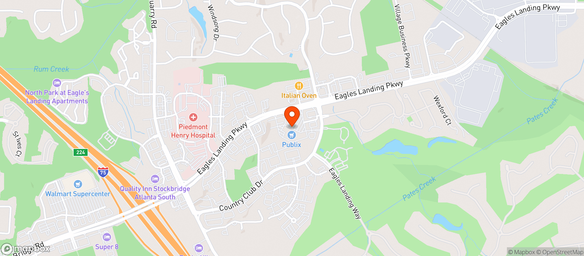 Map showing Publix