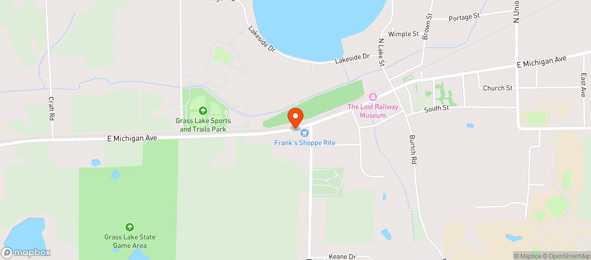 Map showing FRANKS SHOPRITE