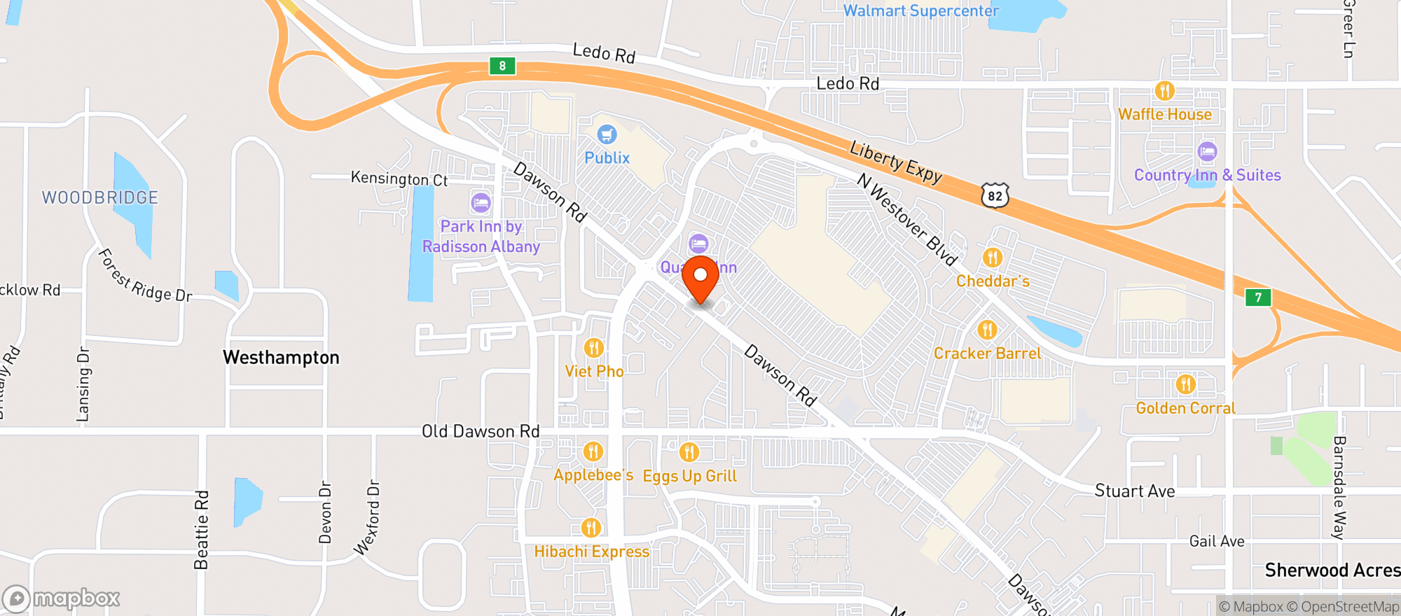 Map showing Target