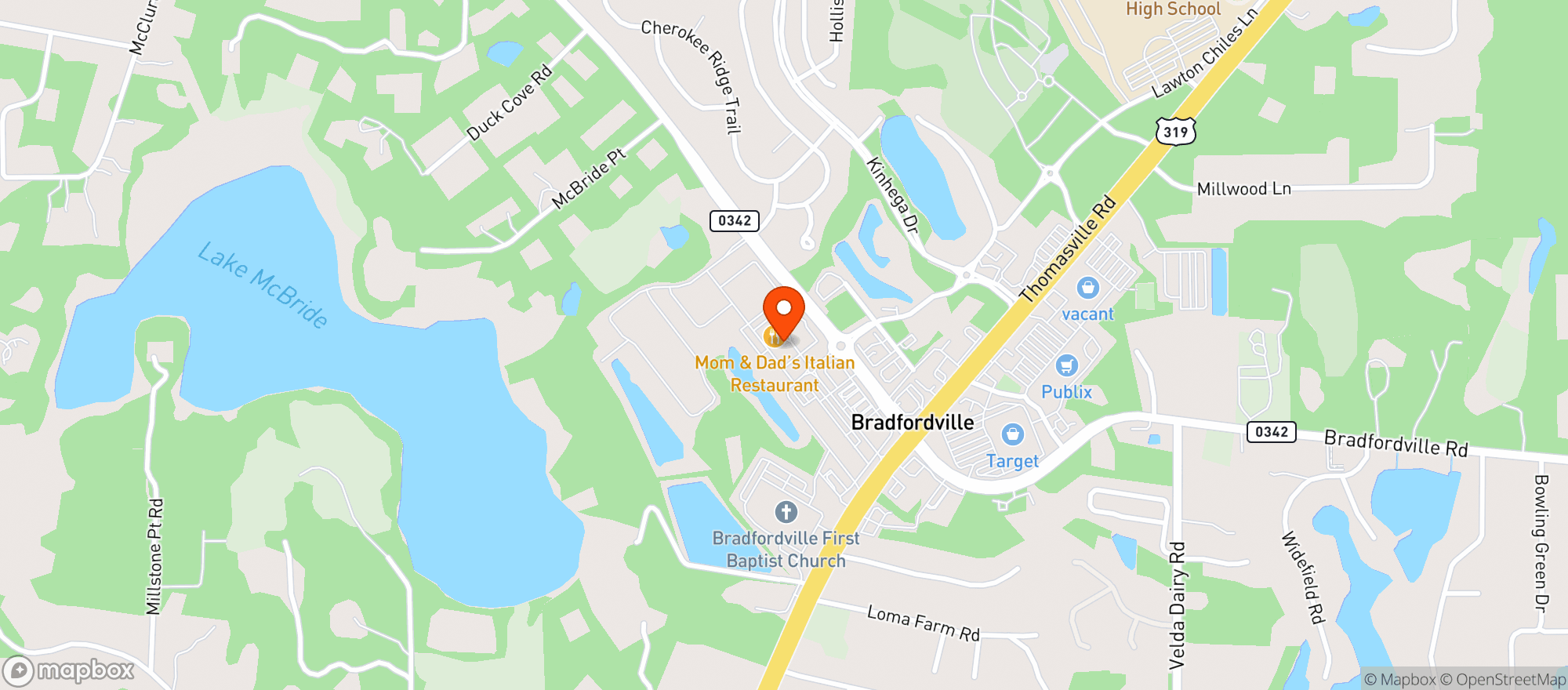 Map showing Horizons Bar And Grille