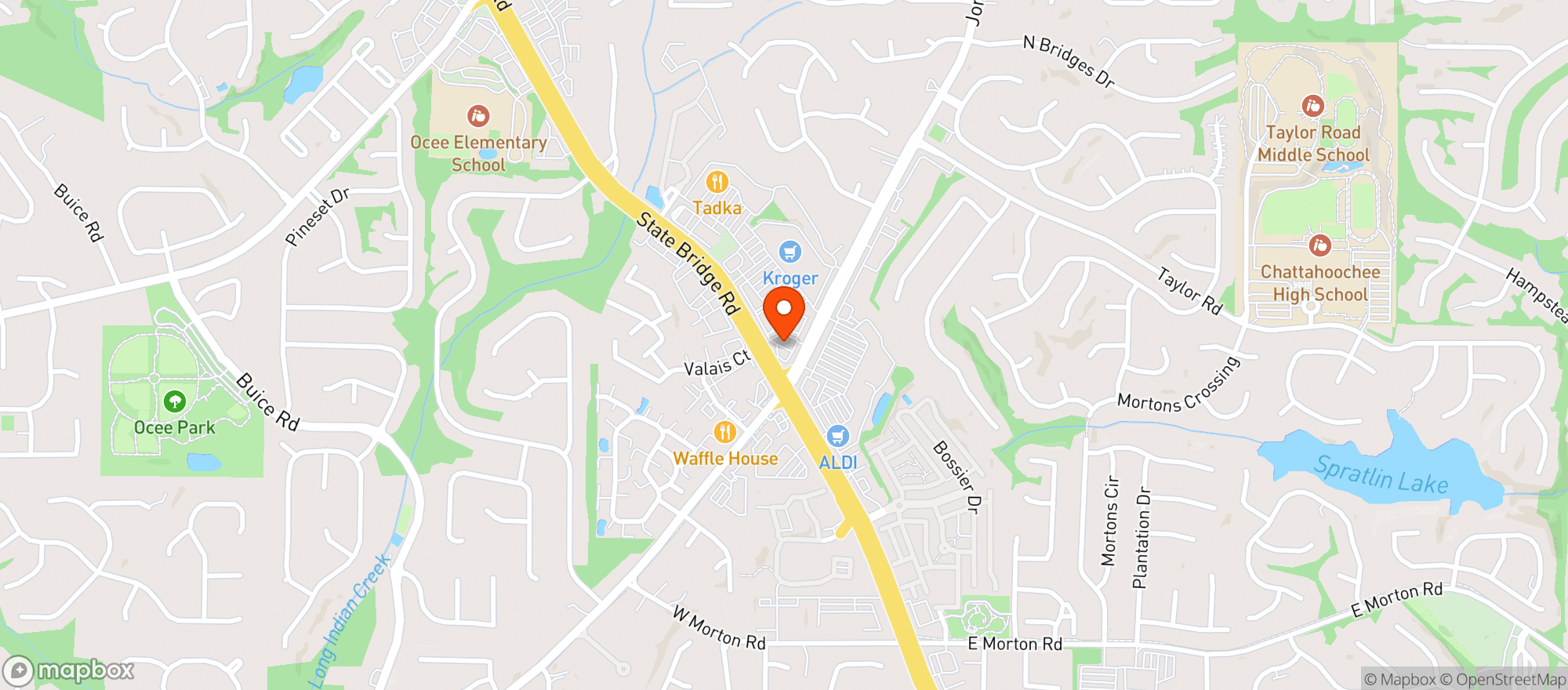 Map showing Jones Bridge Mart Llc