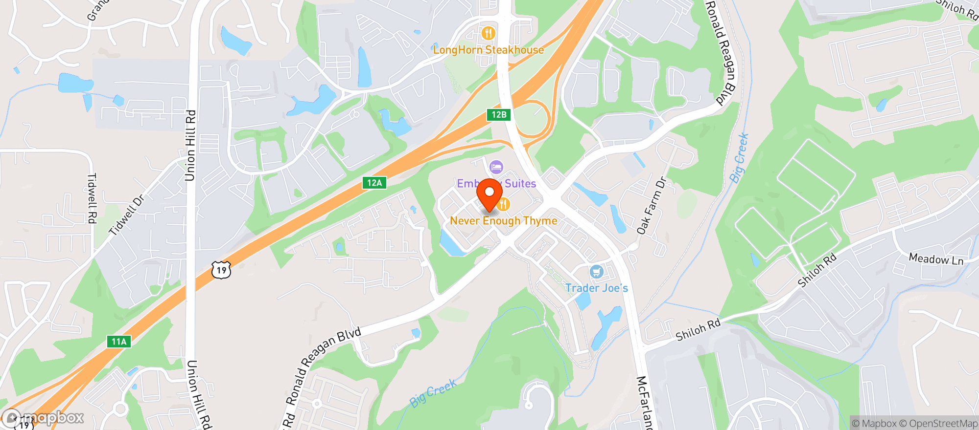 Map showing The Original Hotdog Factory - Halcyon