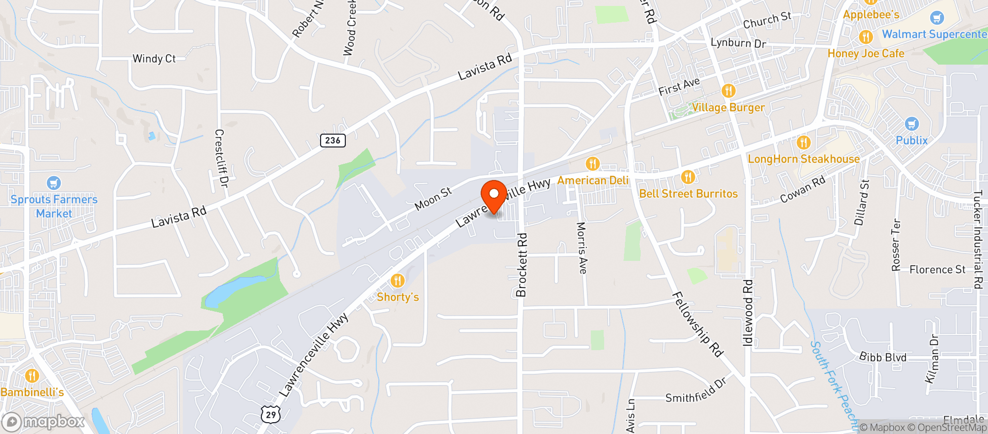Map showing TUCKER BEER & WINE