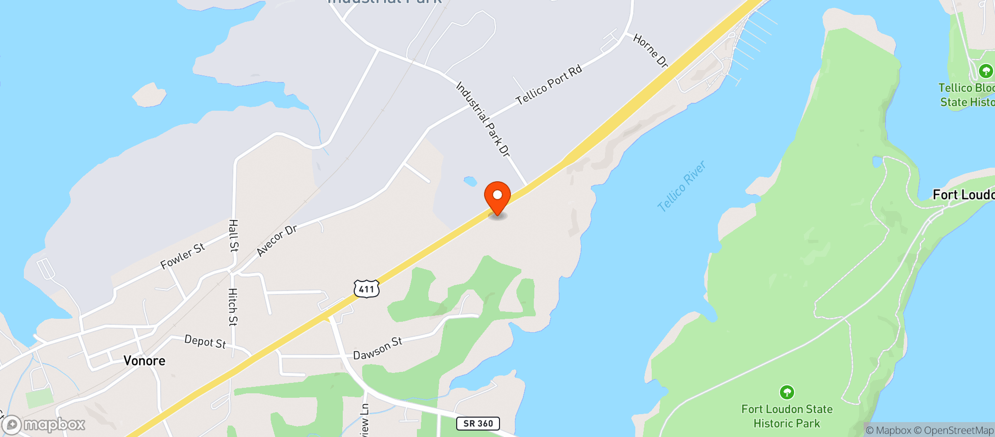 Map showing 411 Liquor Spot