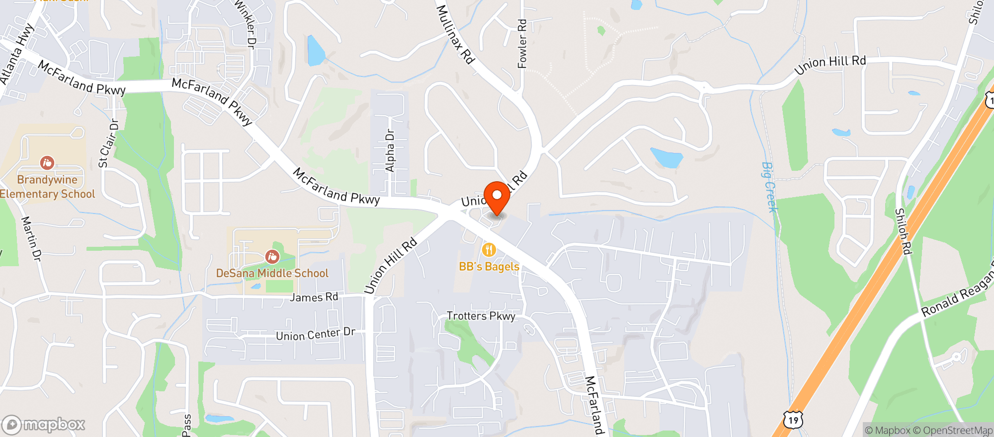 Map showing Mcfarland Wine & Spirits