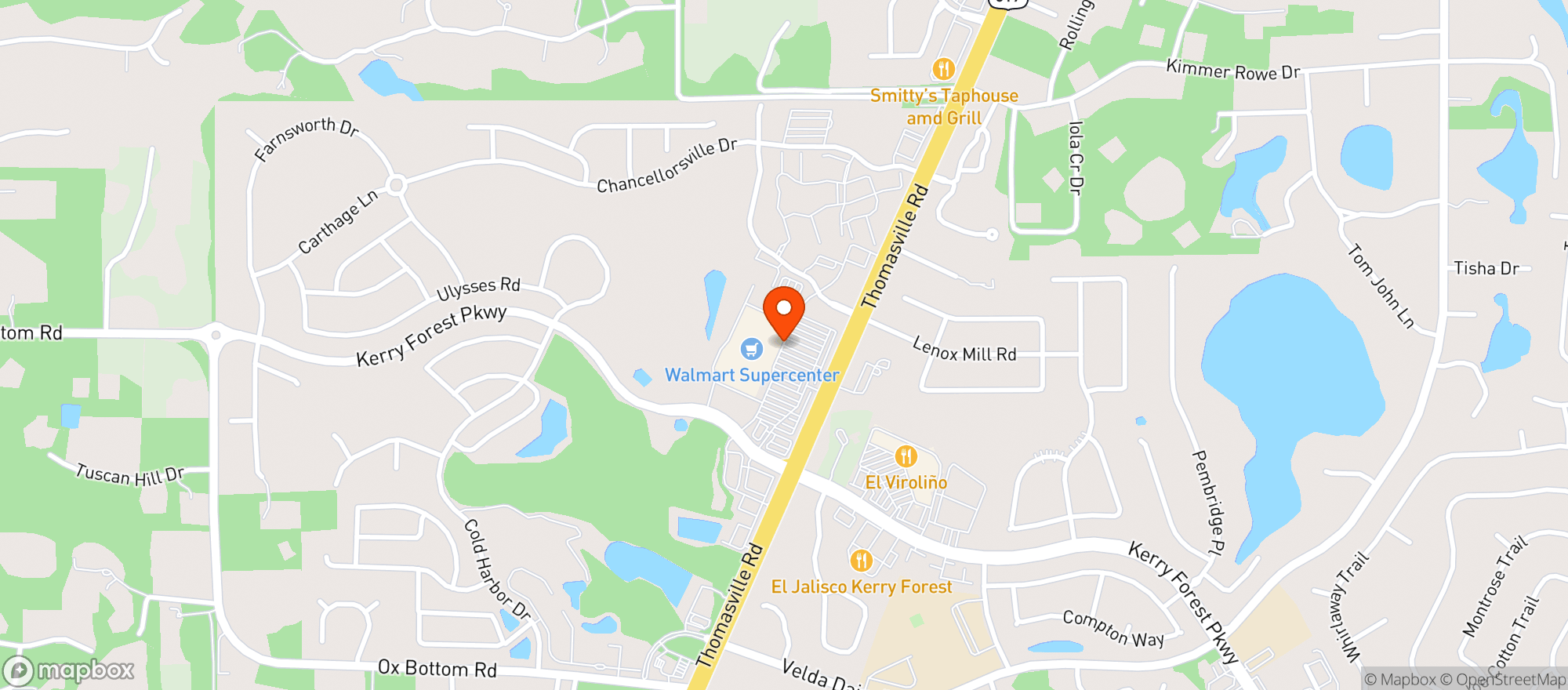 Map showing Walmart Supercenter