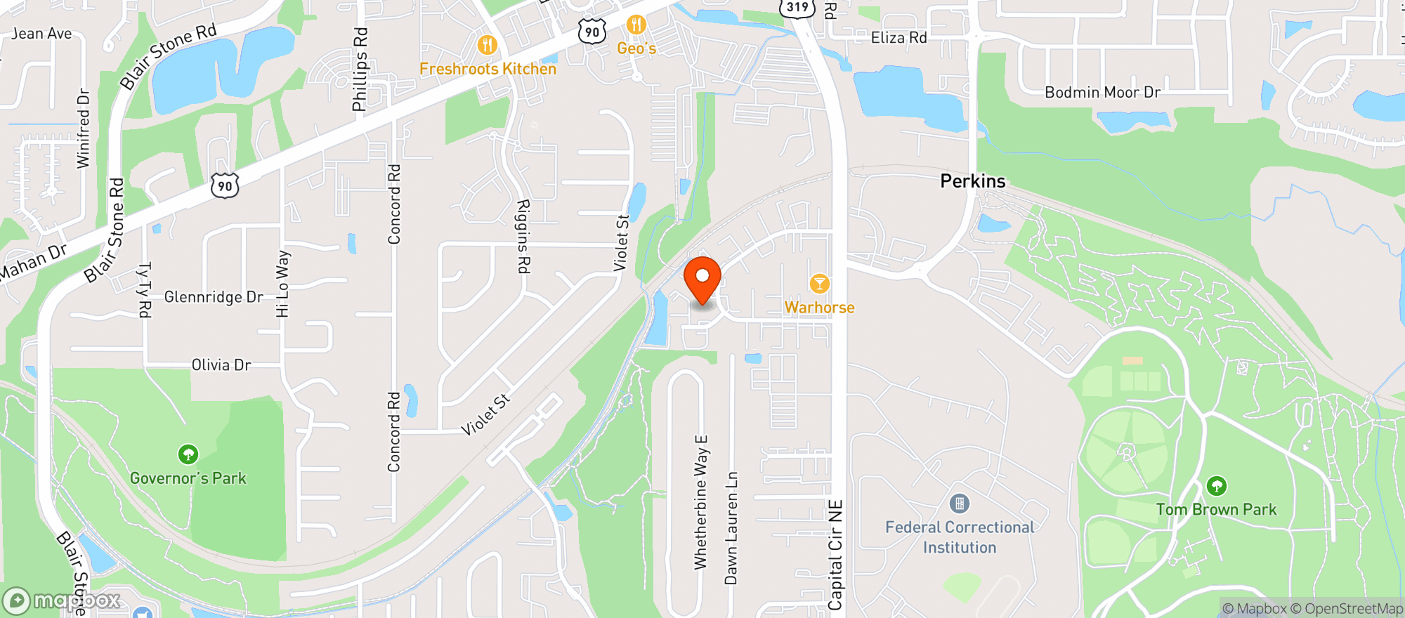 Map showing Ology Brewing Co