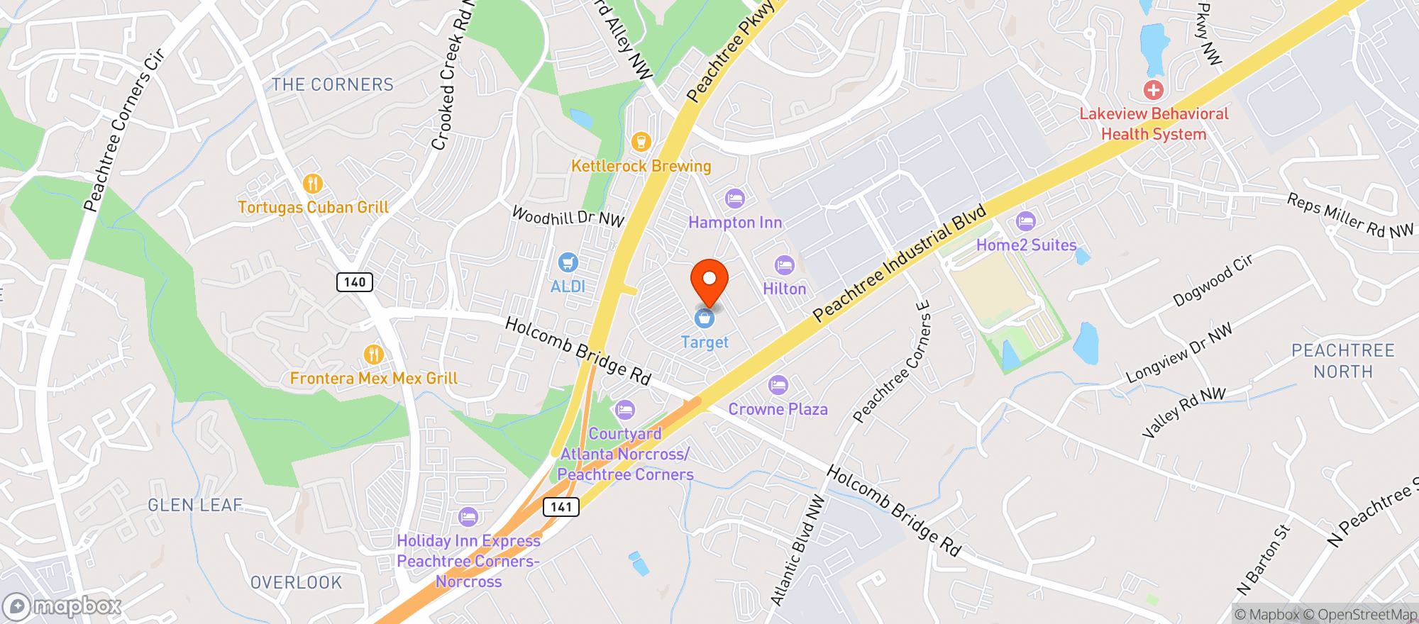 Map showing Target