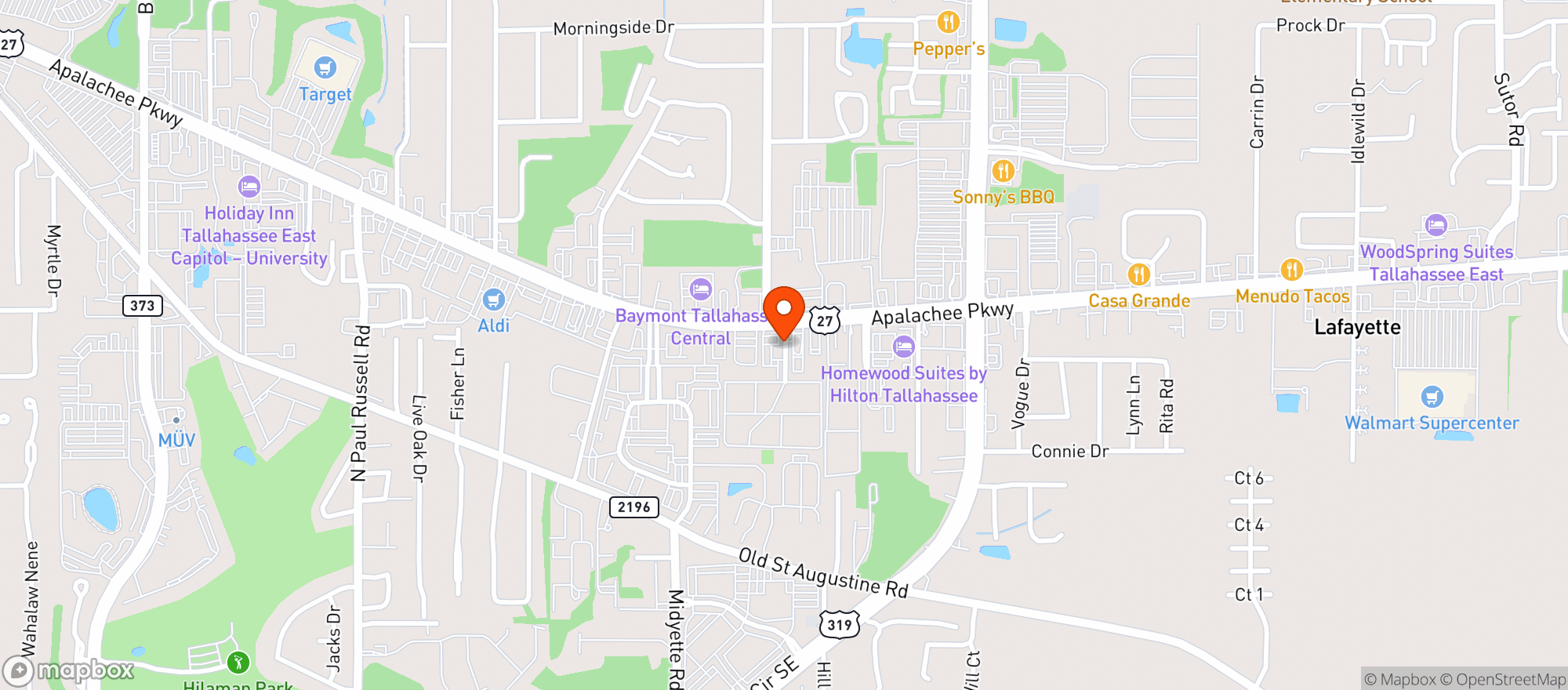 Map showing Circle K