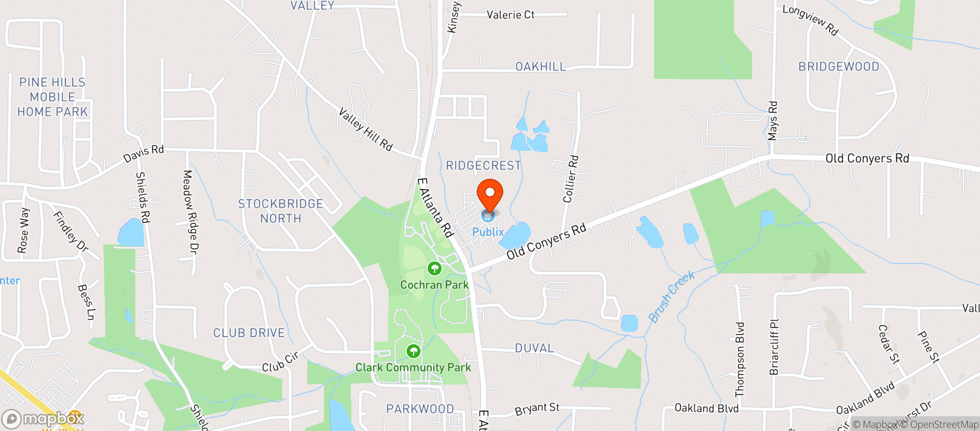 Map showing Publix