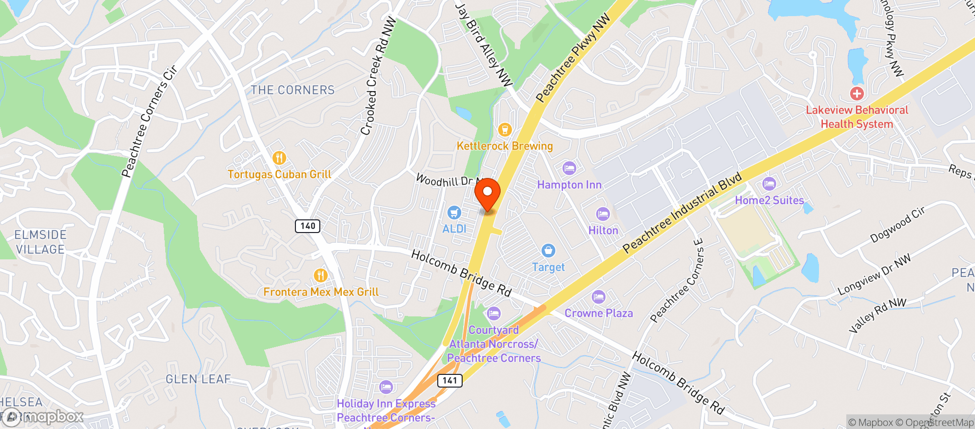 Map showing Buffalo Wild Wings