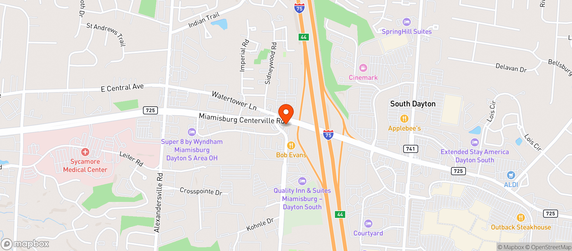 Map showing Bp-9413 Byers Rd Miamsbrg