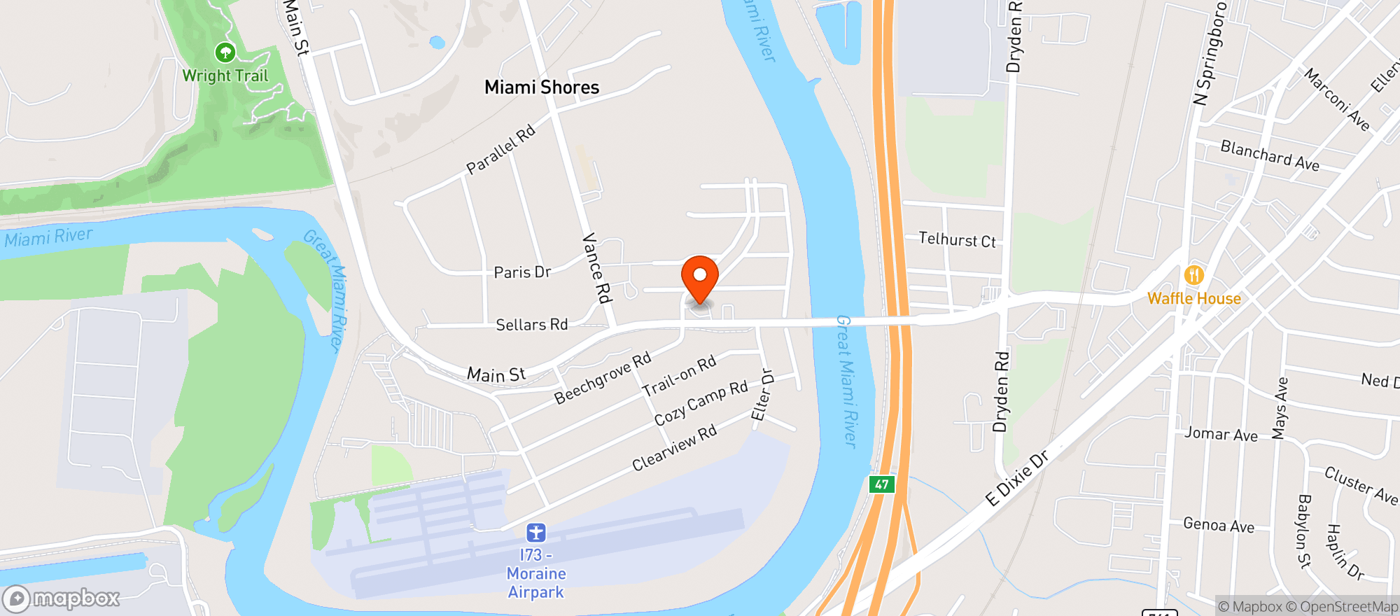 Map showing K&r Supermarket