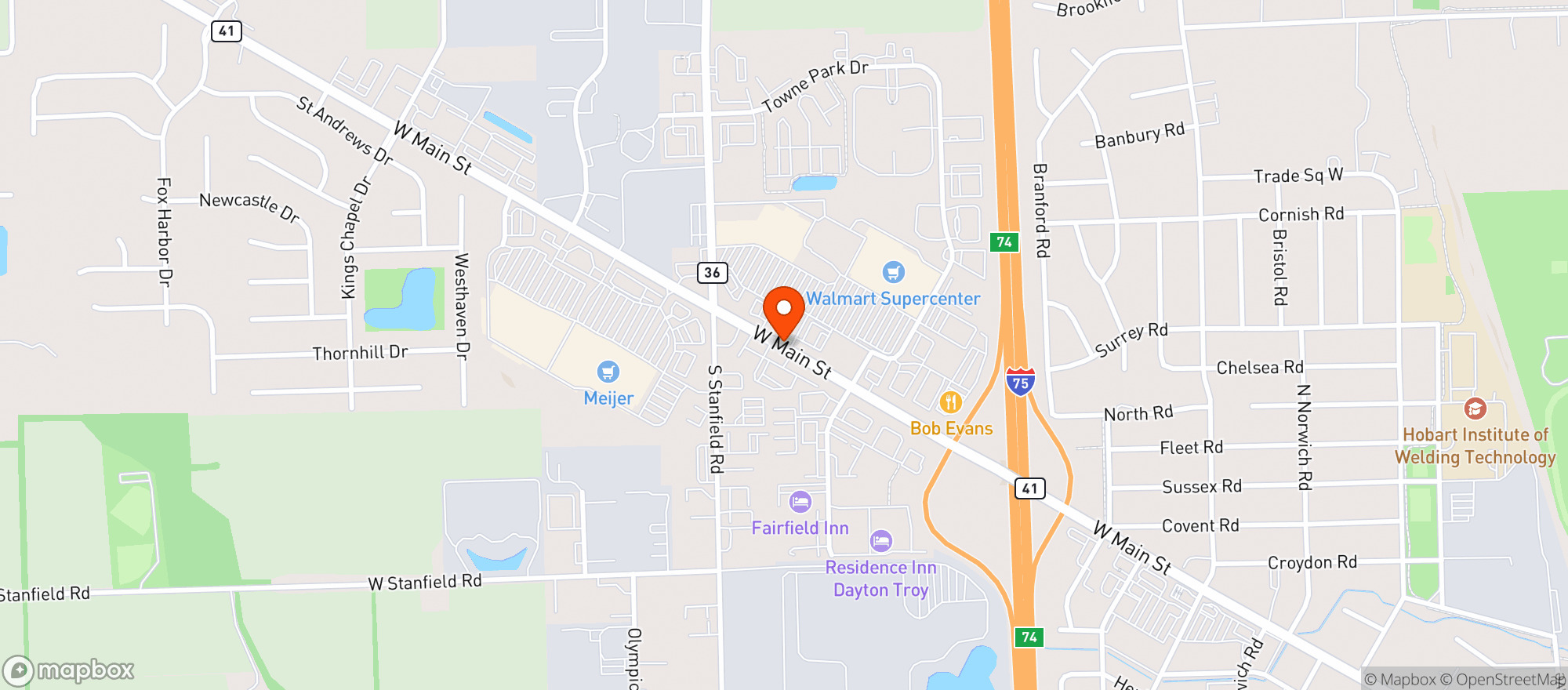 Map showing Gnc - 3486 - Troy Towne Center