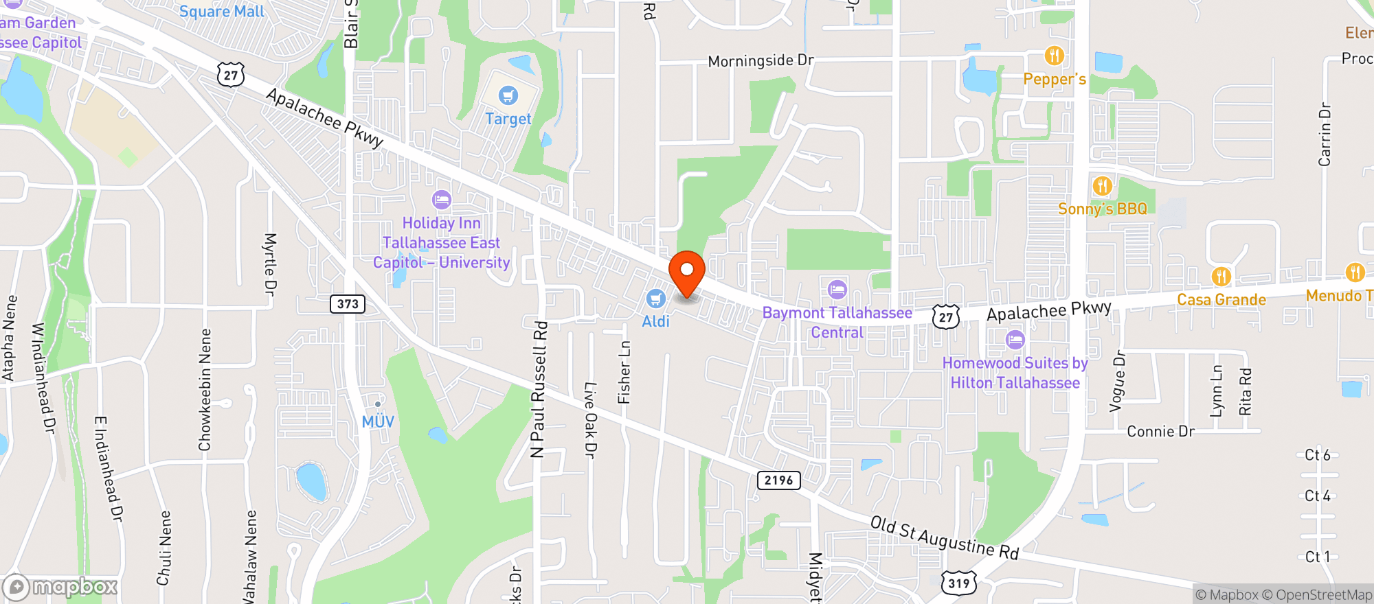 Map showing Seventh Hill Taproom