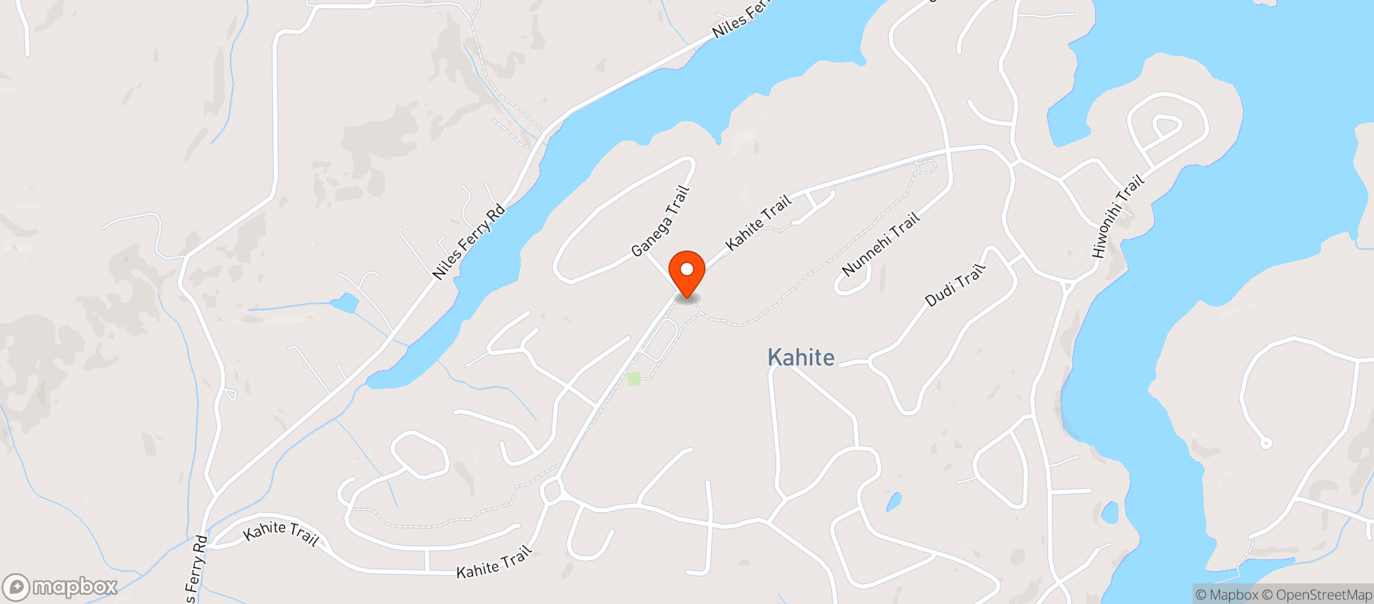 Map showing Kahiti Restaurant