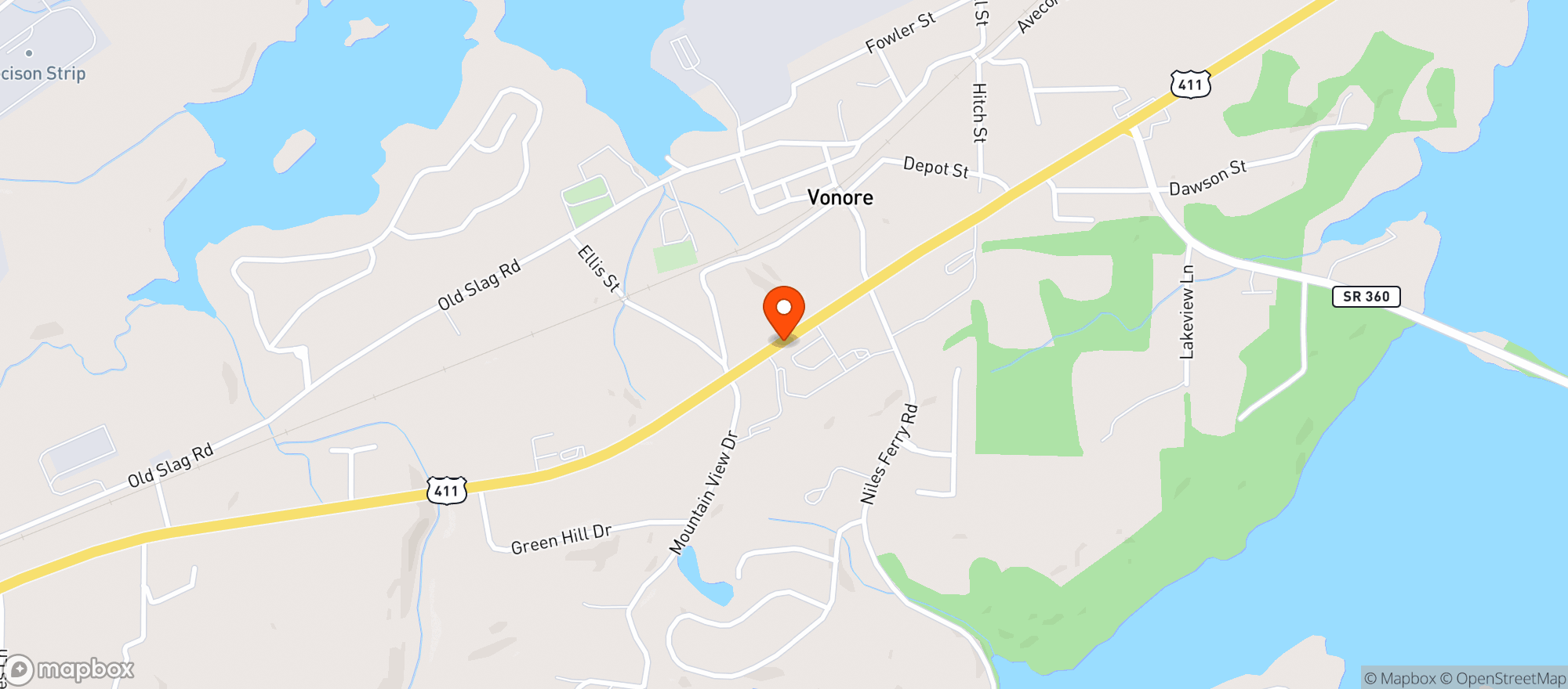 Map showing Monroe Wine & Spirit Depot