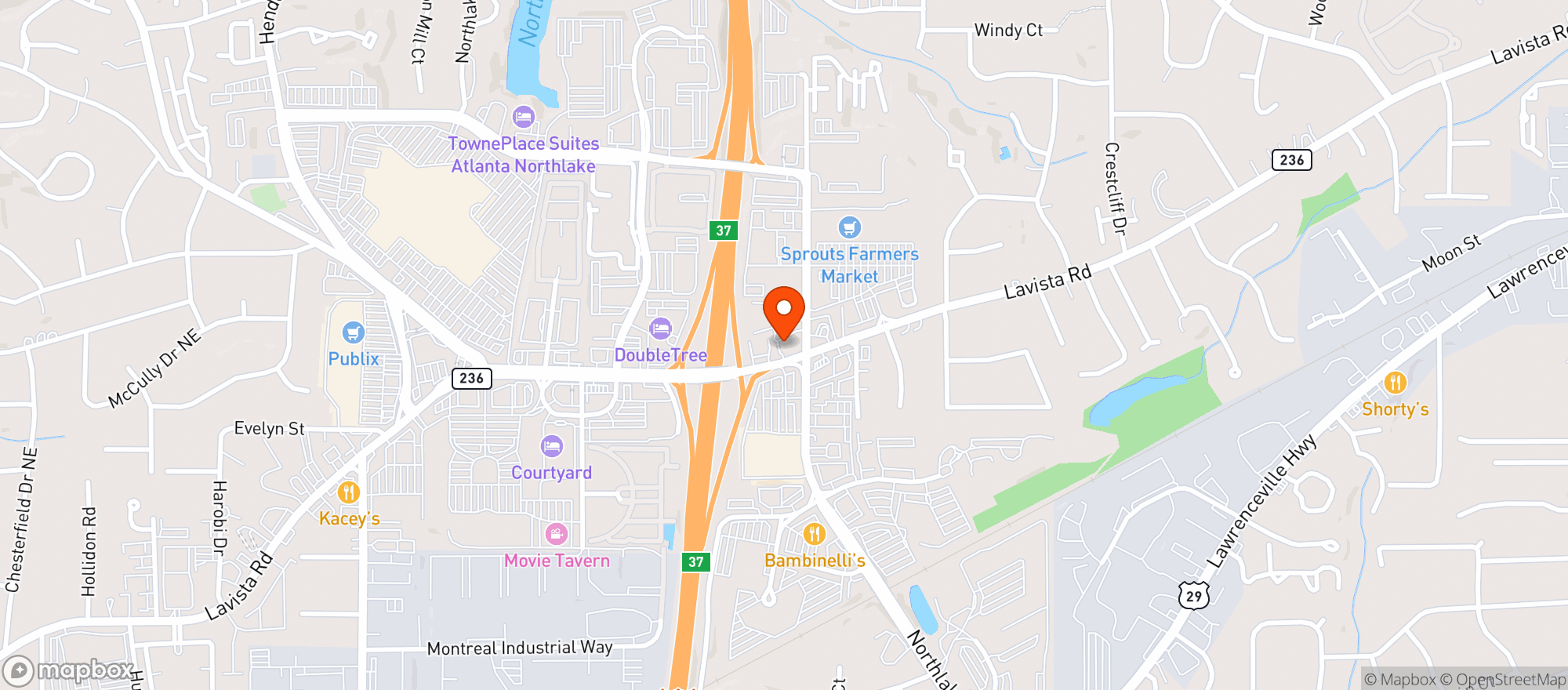 Map showing Chevron Northlake