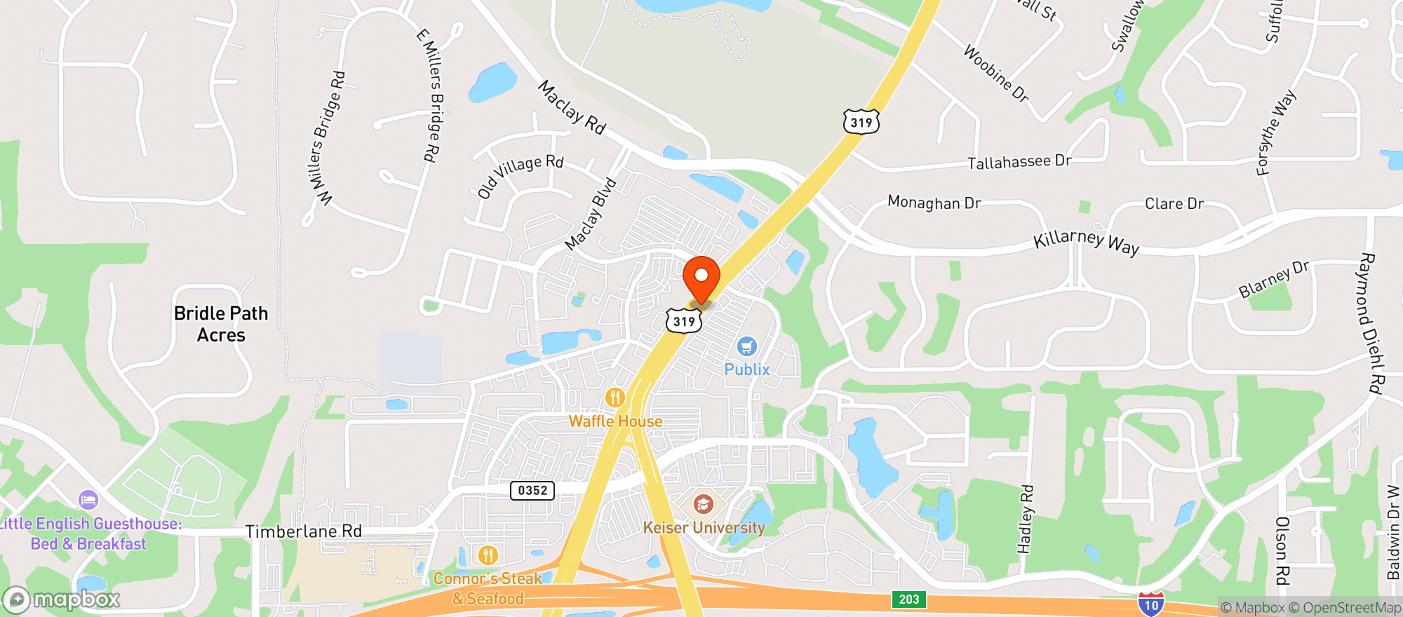 Map showing Publix Super Market