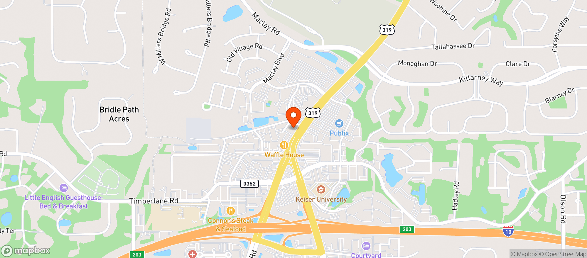 Map showing Circle K #5165