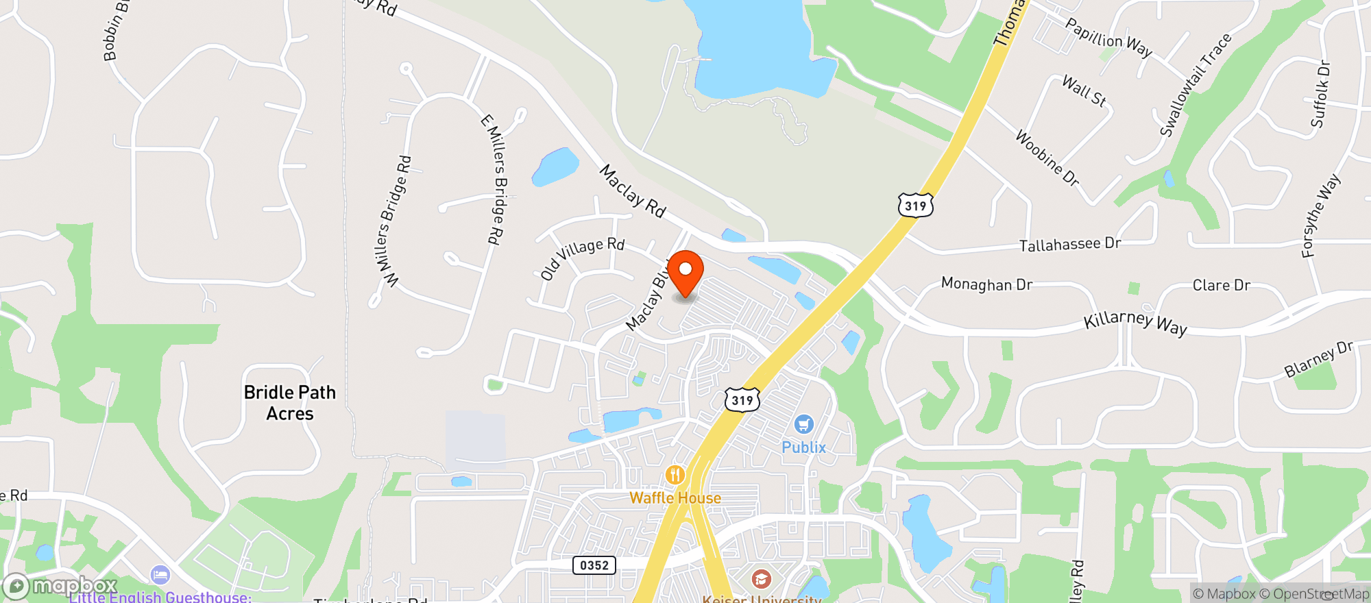 Map showing THE FRESH MARKET (TALLAHASSEE)