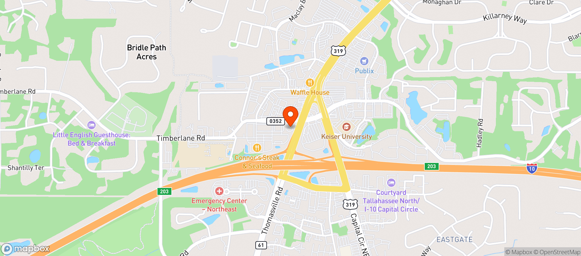 Map showing Circle K #5990
