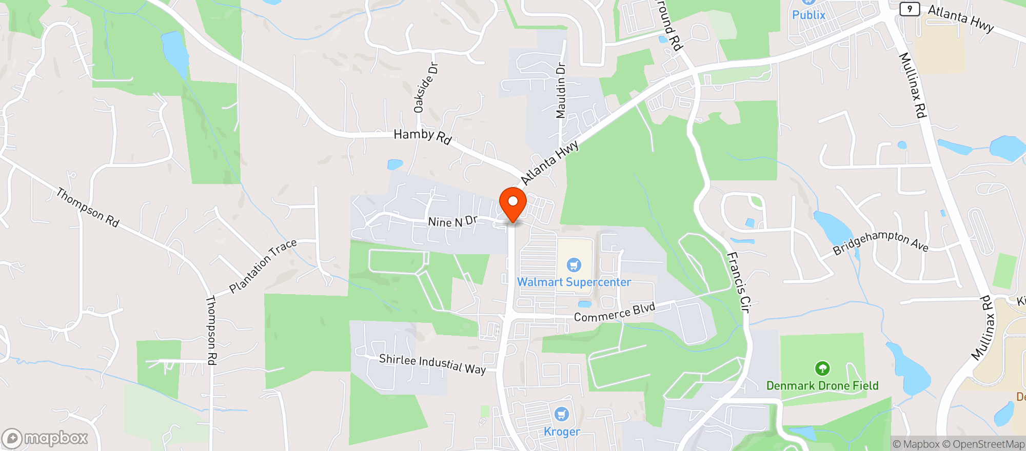 Map showing Walmart Supercenter