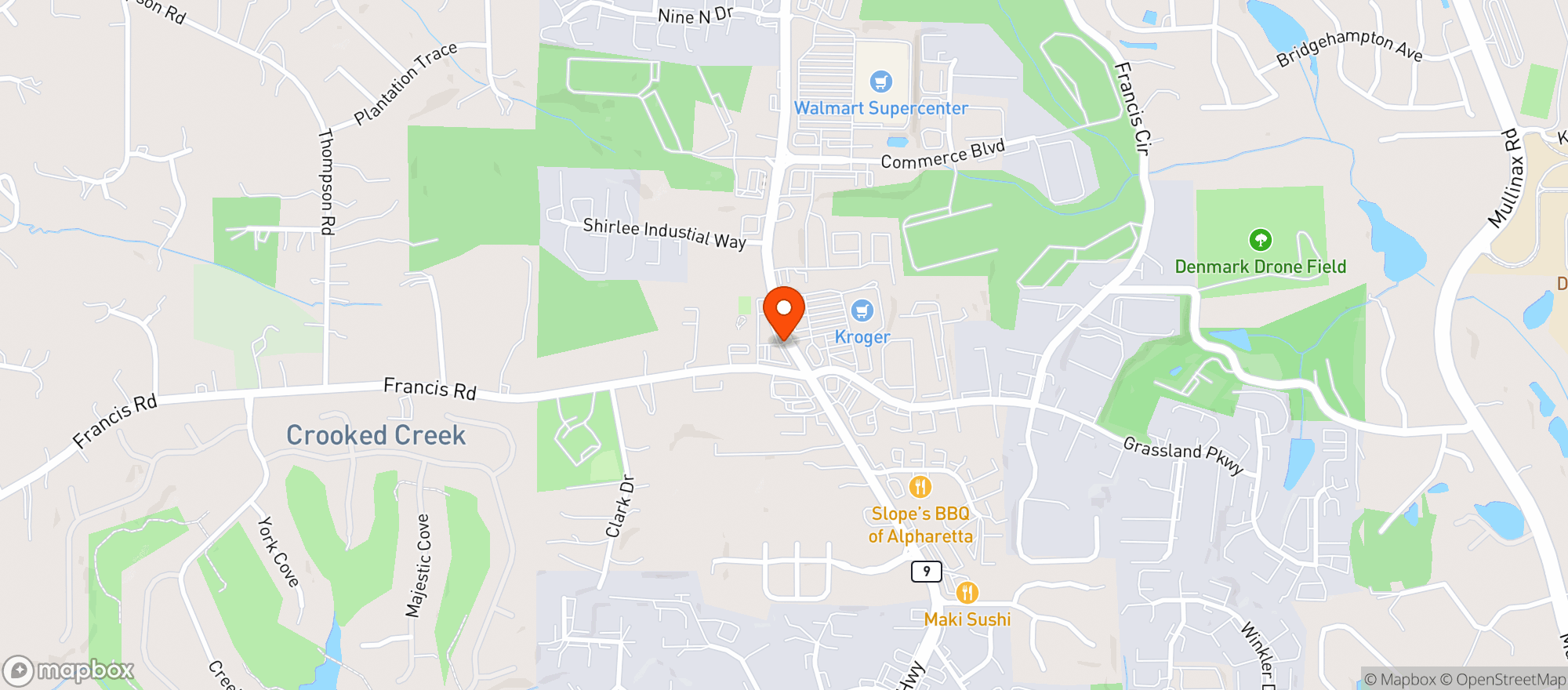 Map showing Casa Nuova Italian Restaurant