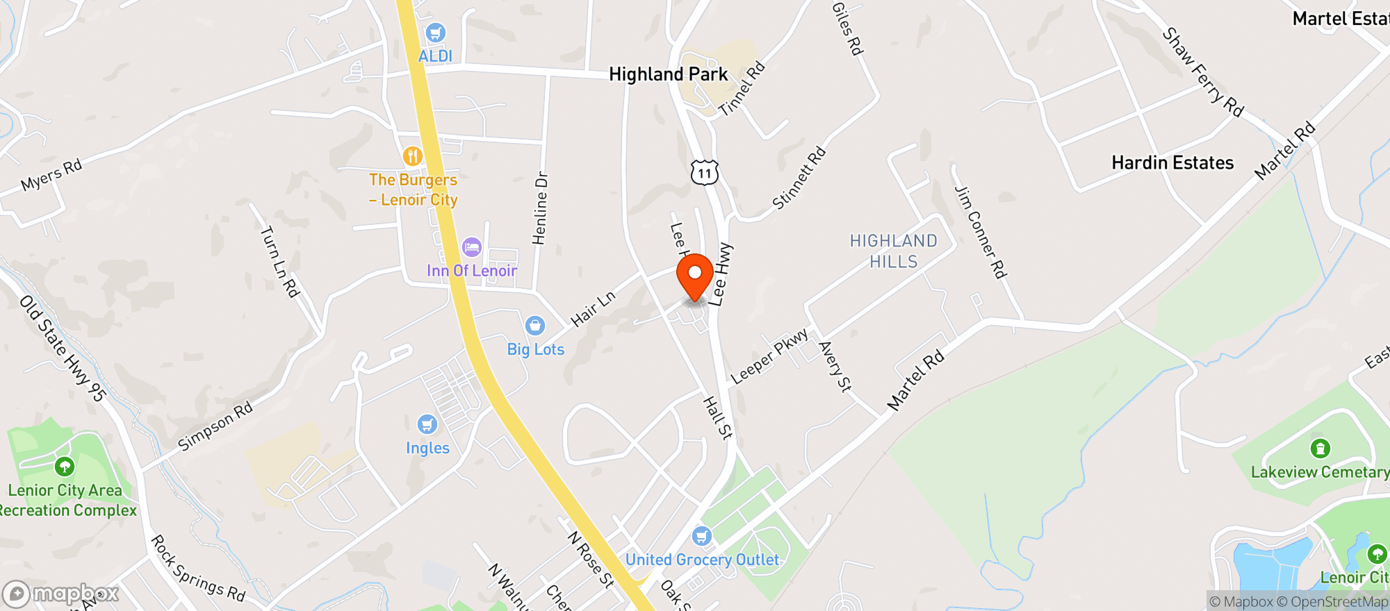 Map showing Woodstock Hemp