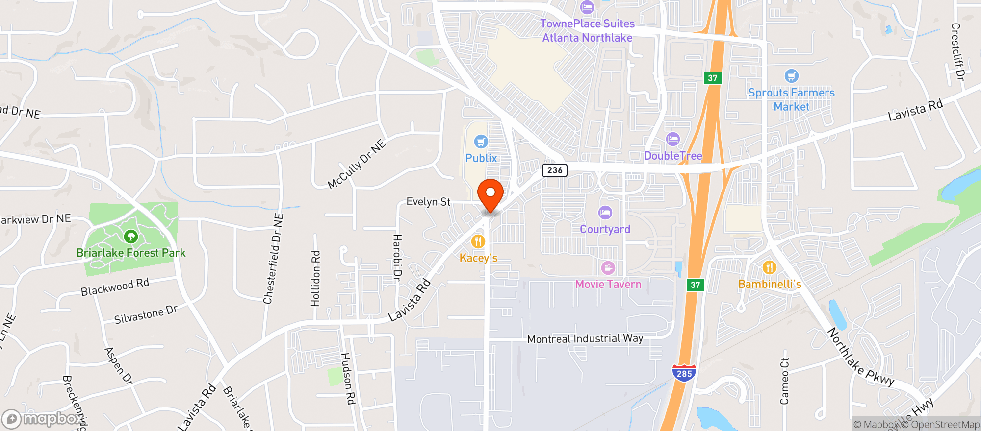 Map showing Kroger Store
