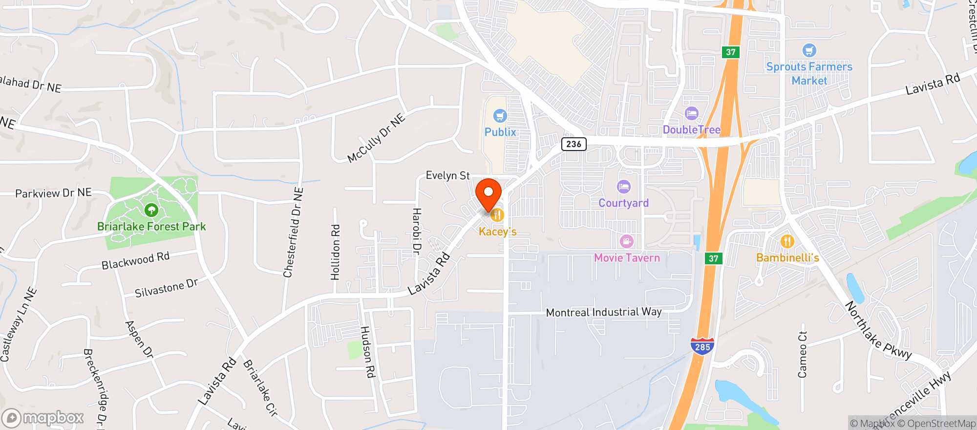 Map showing Chevron Food Mart #3