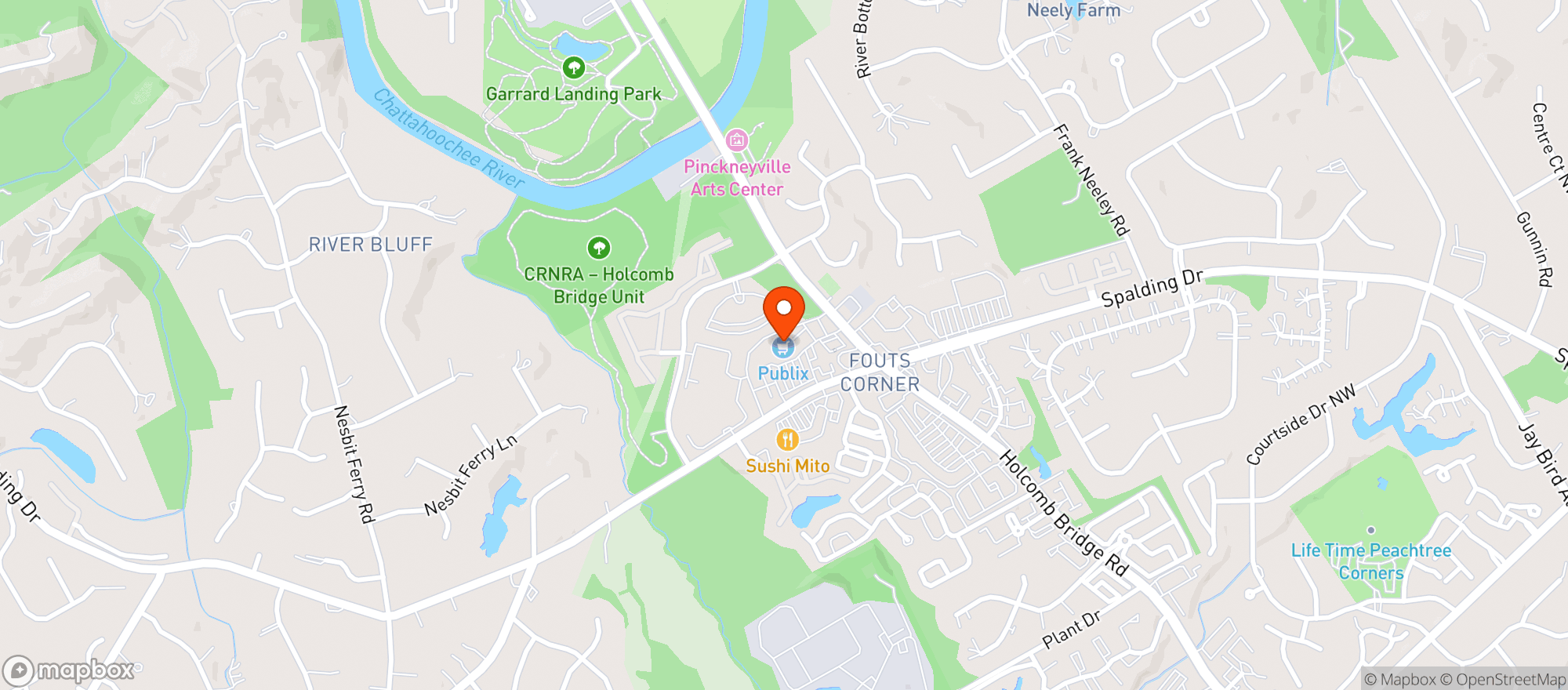 Map showing Publix