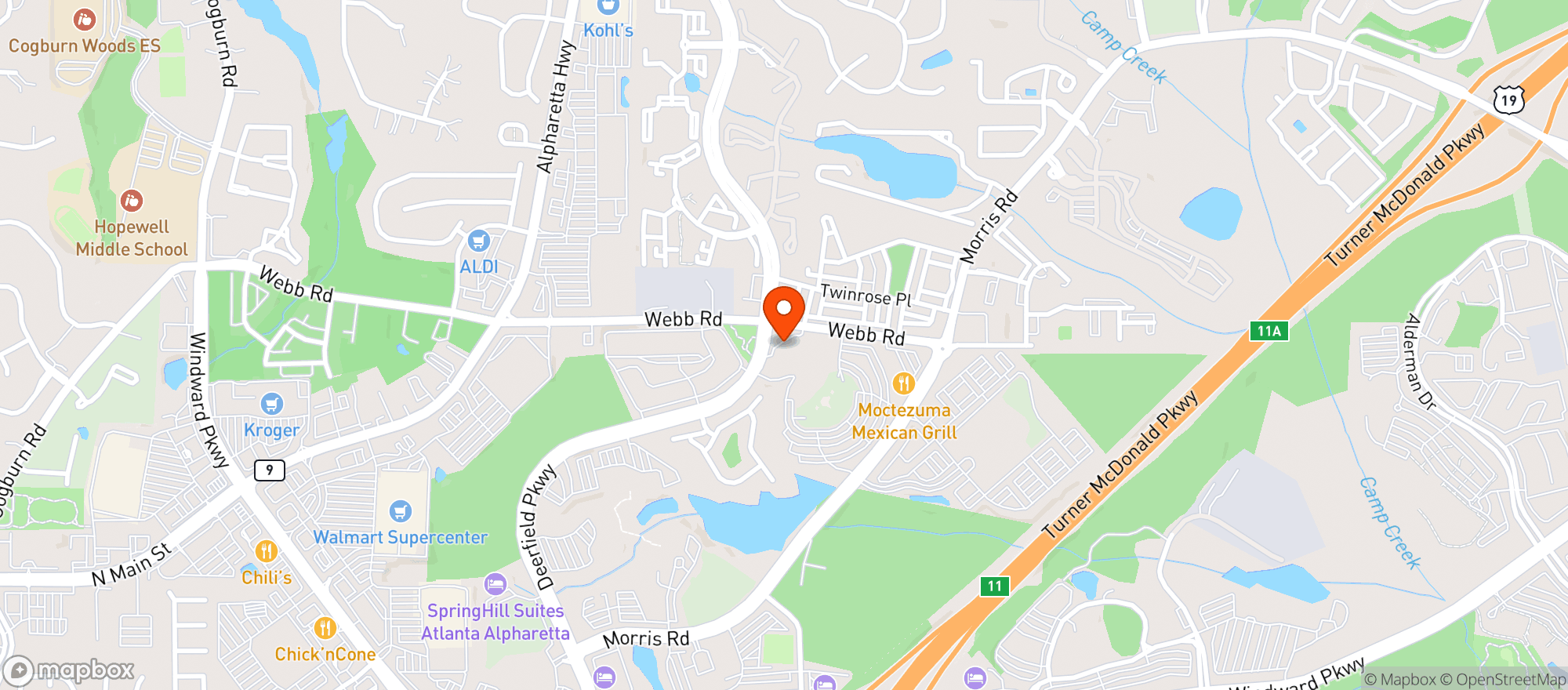 Map showing Chevron - Deerfield