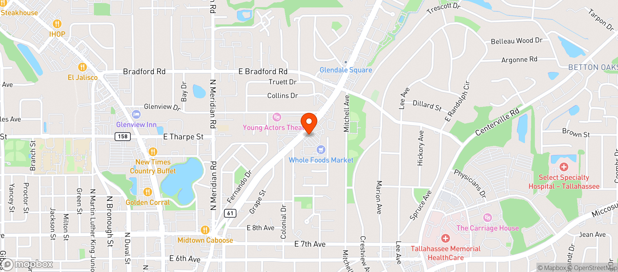 Map showing Whole Foods Market