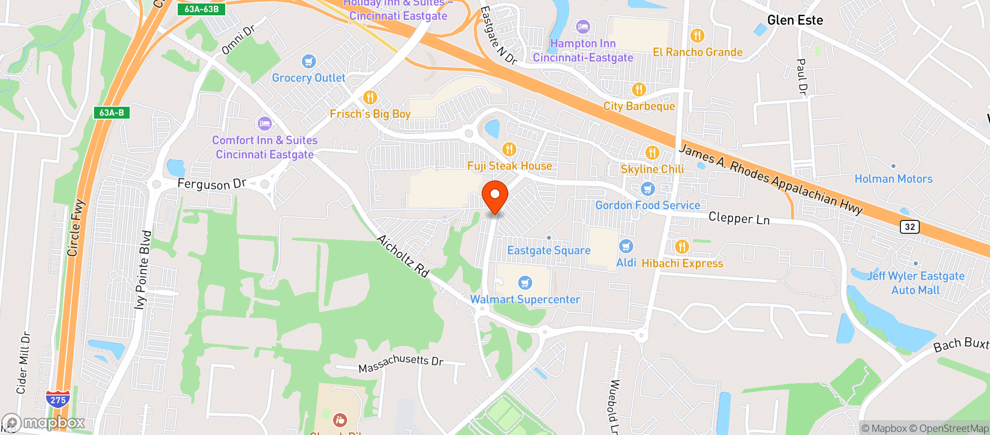Map showing Walmart Supercenter