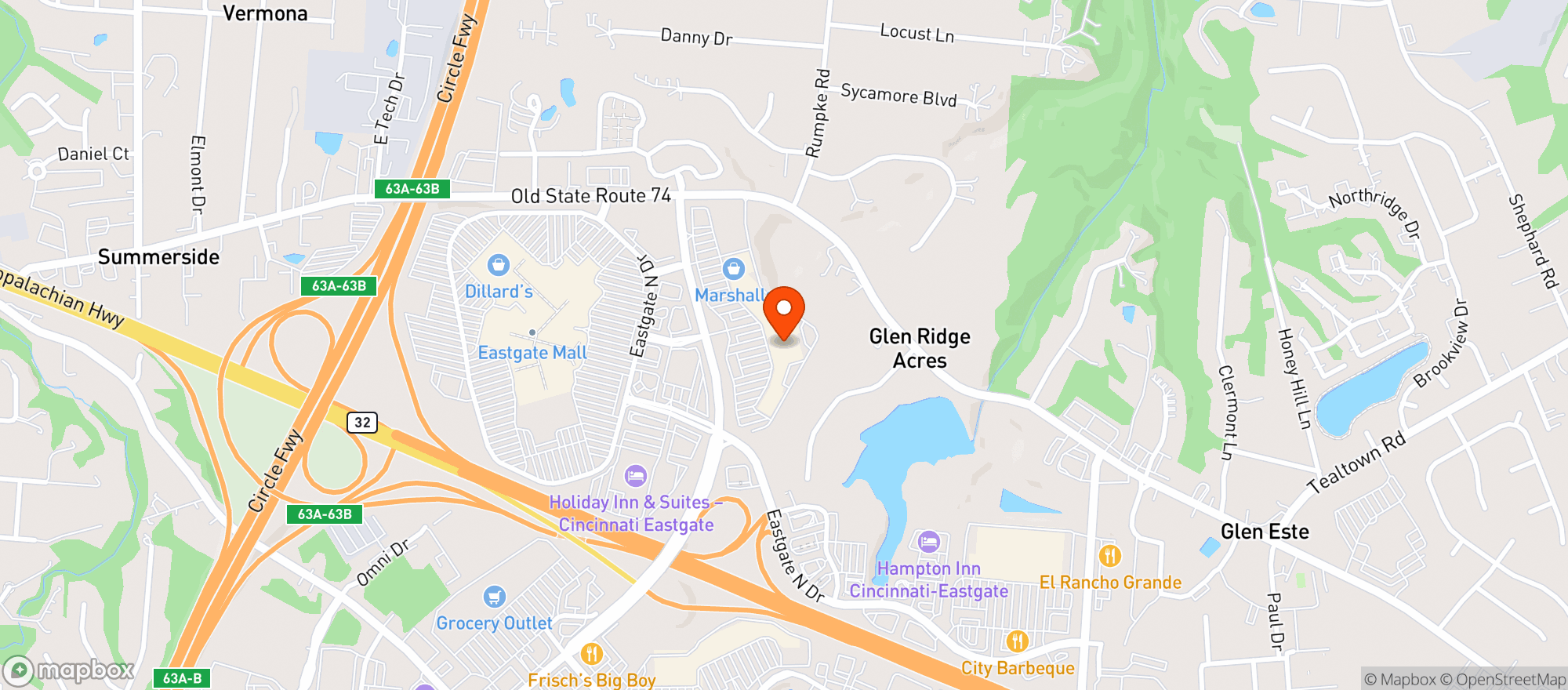 Map showing Kroger