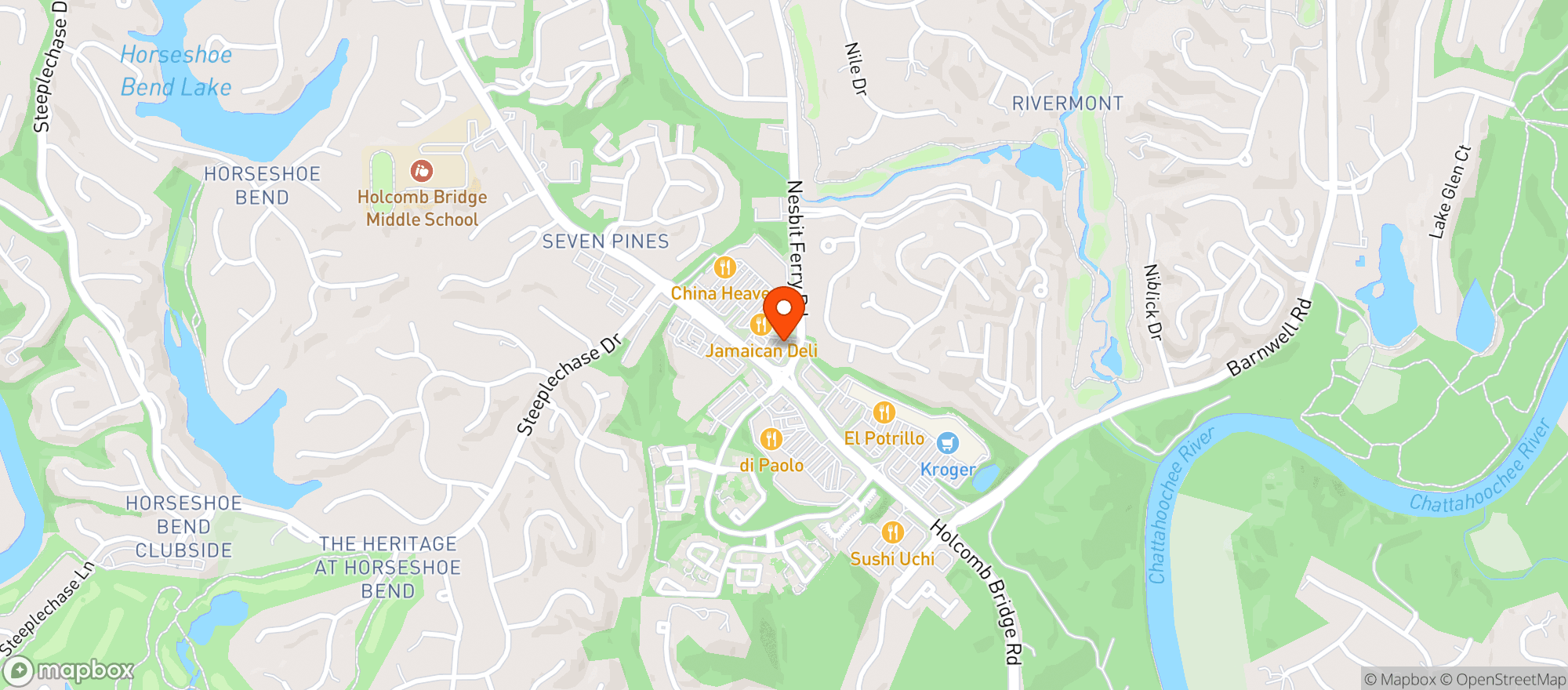 Map showing Chevron #013 - Holcomb Bridge