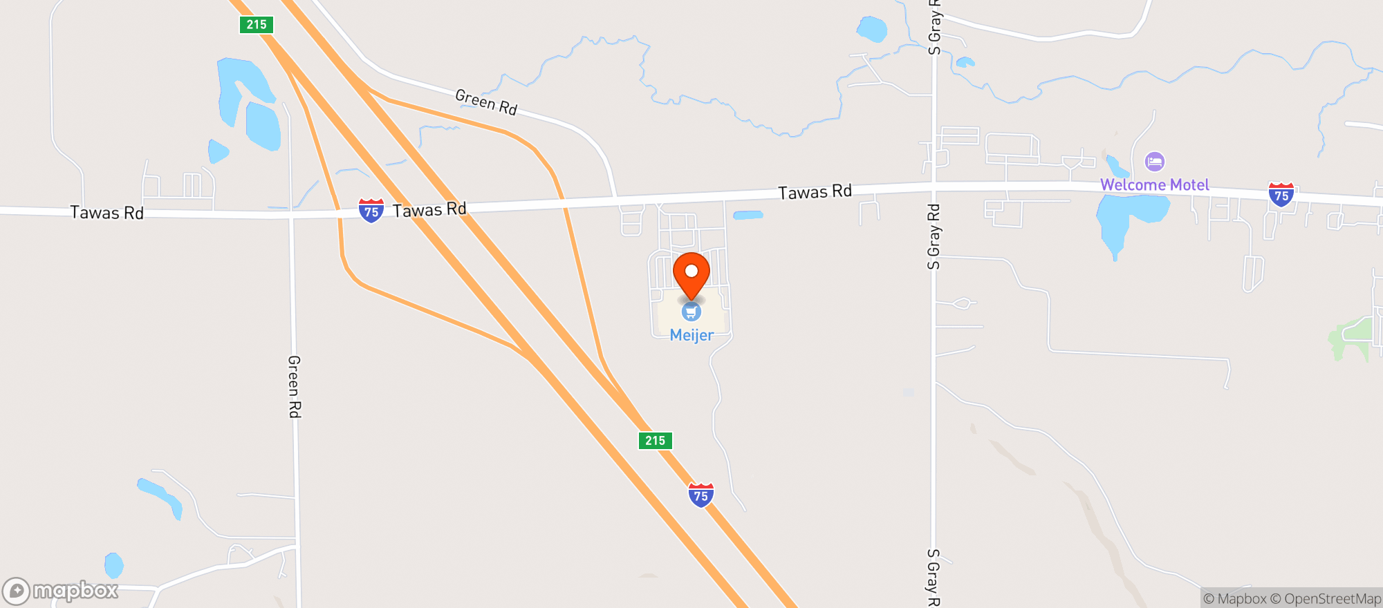 Map showing Meijer