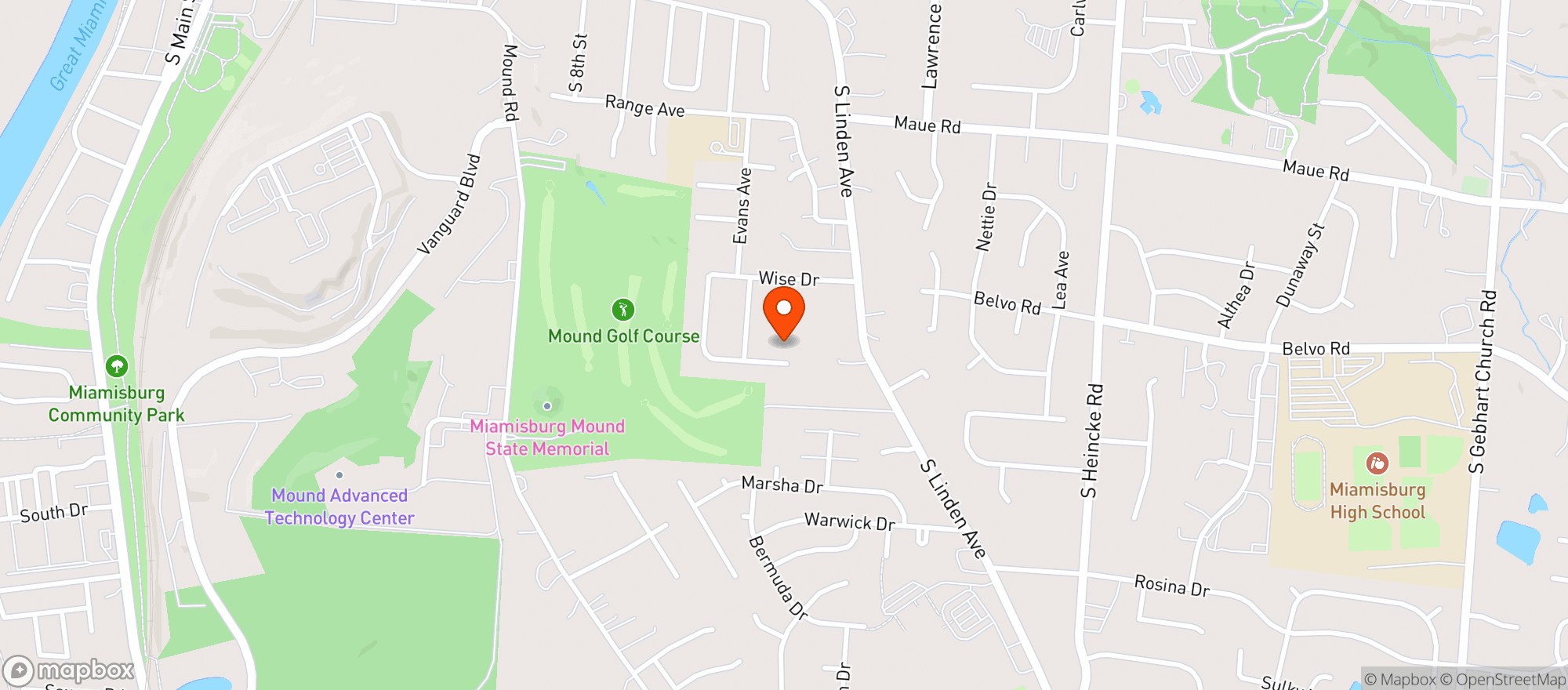 Map showing Carvers Steak & Chops