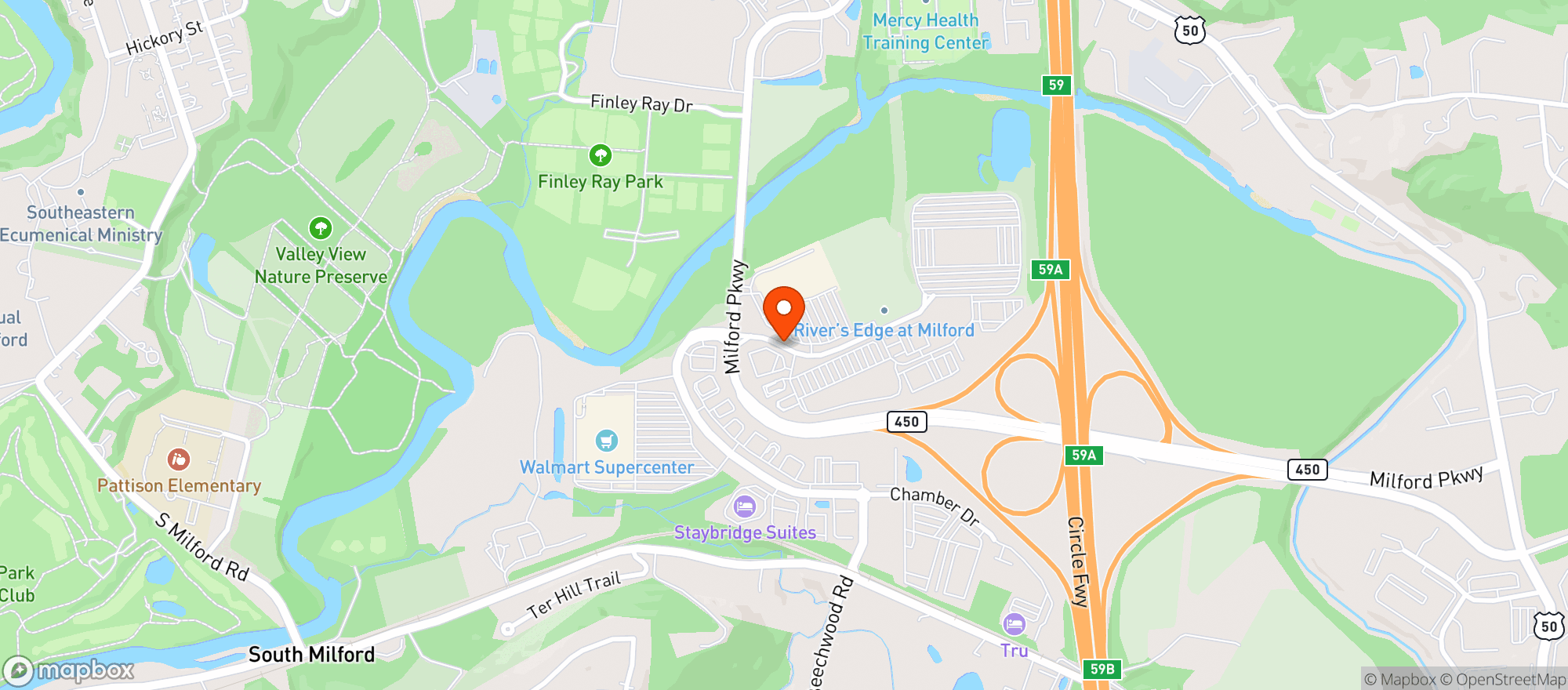 Map showing Target Store