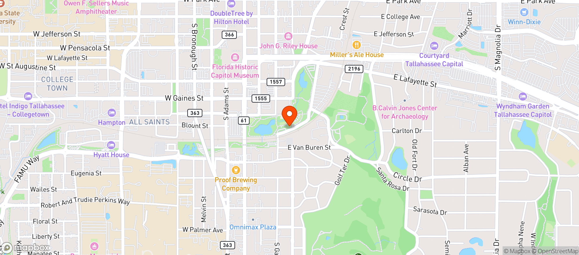 Map showing Edison Restaurant