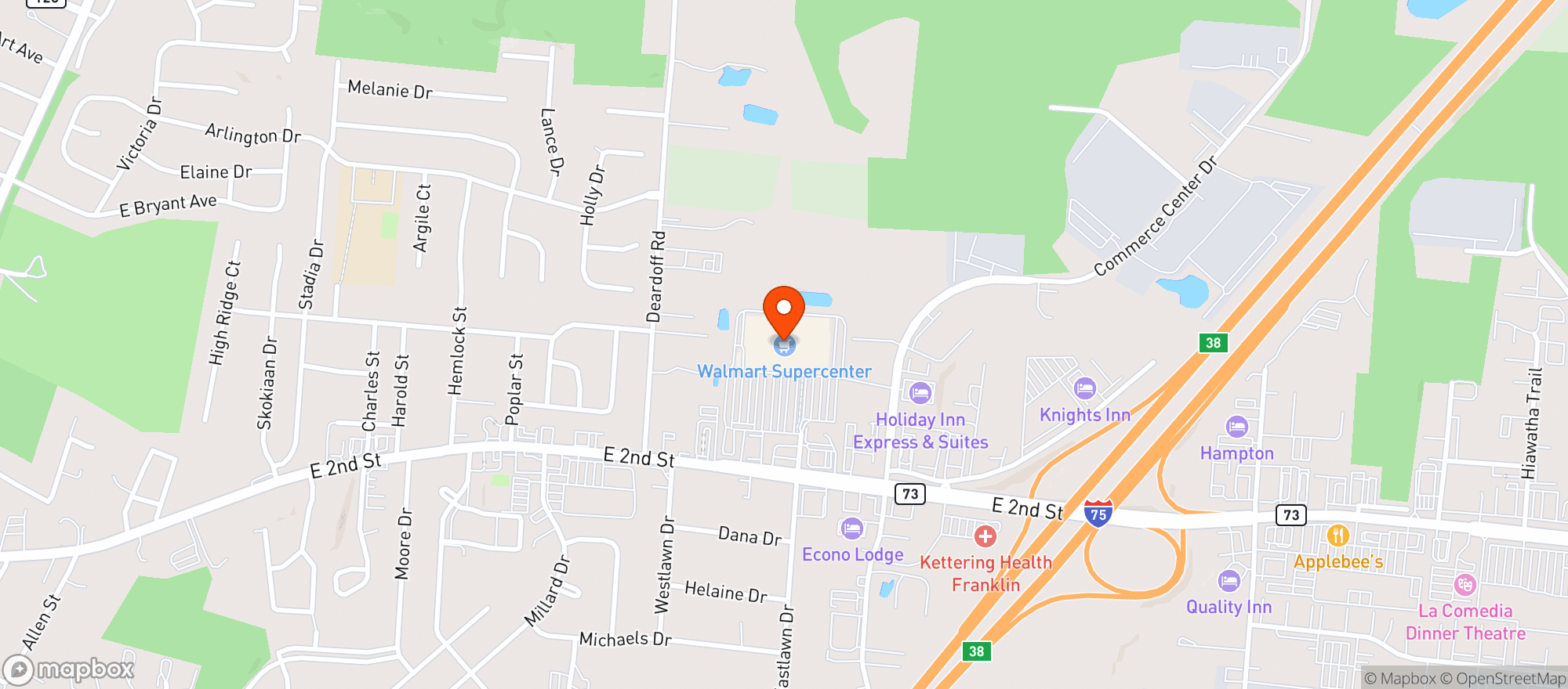 Map showing Walmart Supercenter #3784